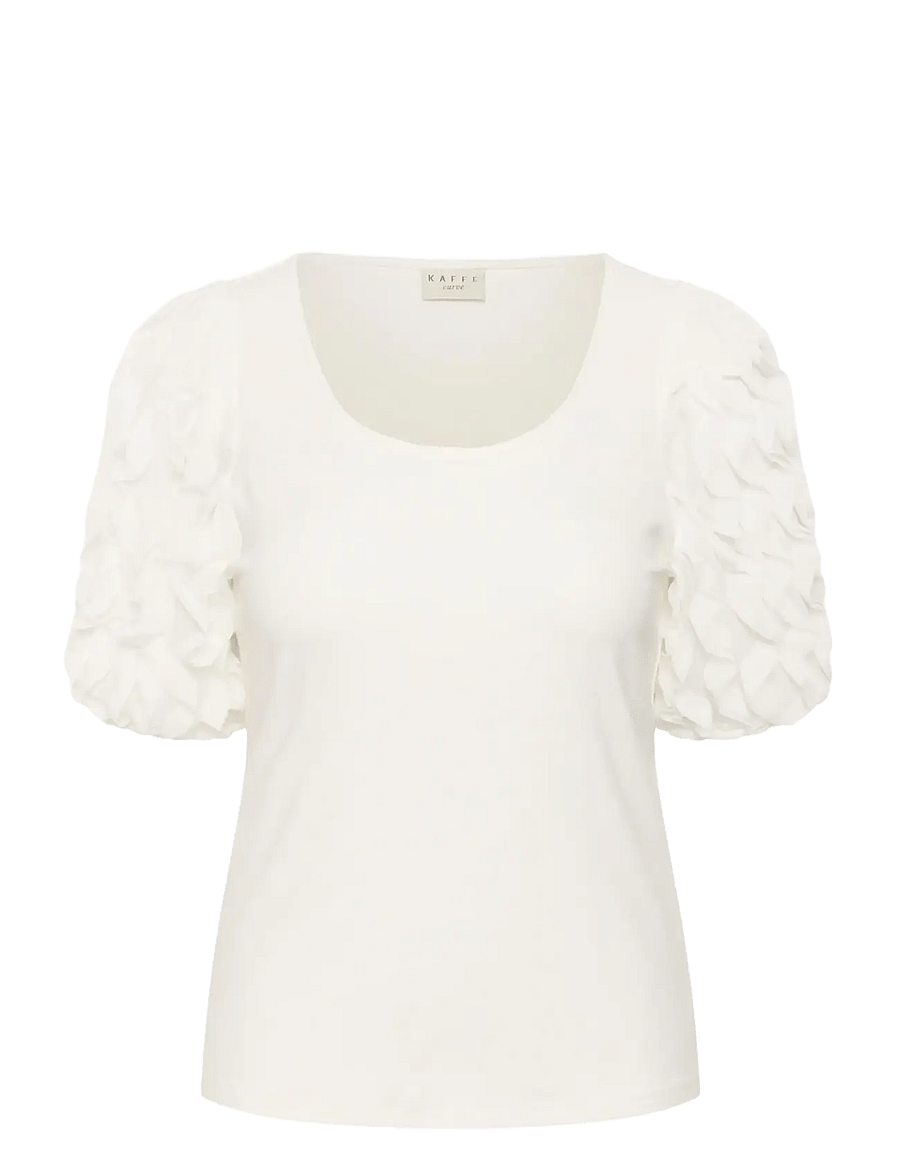Kaffe Curve - KClinda Tshirt - t-shirts - chalk - 1