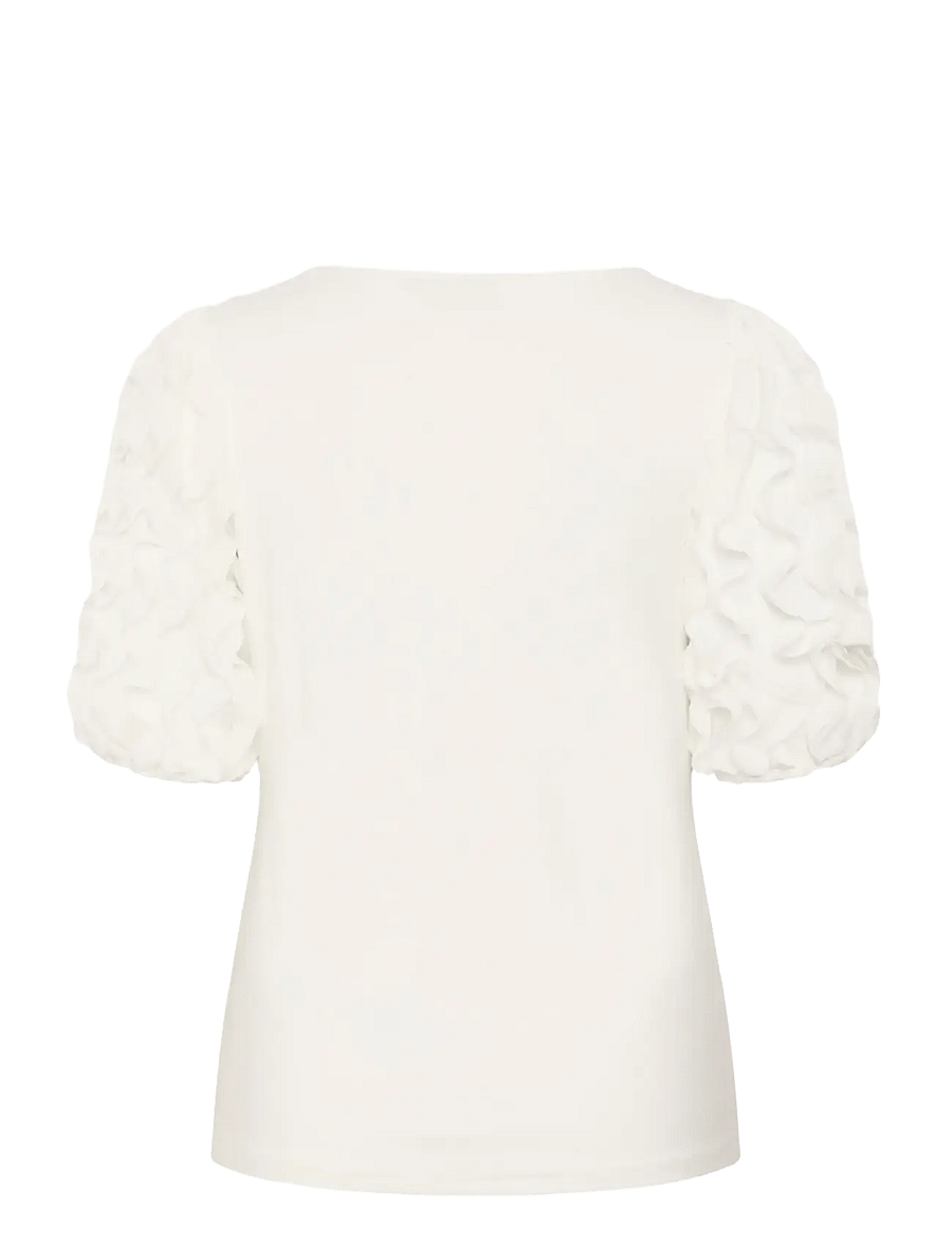 Kaffe Curve - KClinda Tshirt - t-shirts - chalk - 2