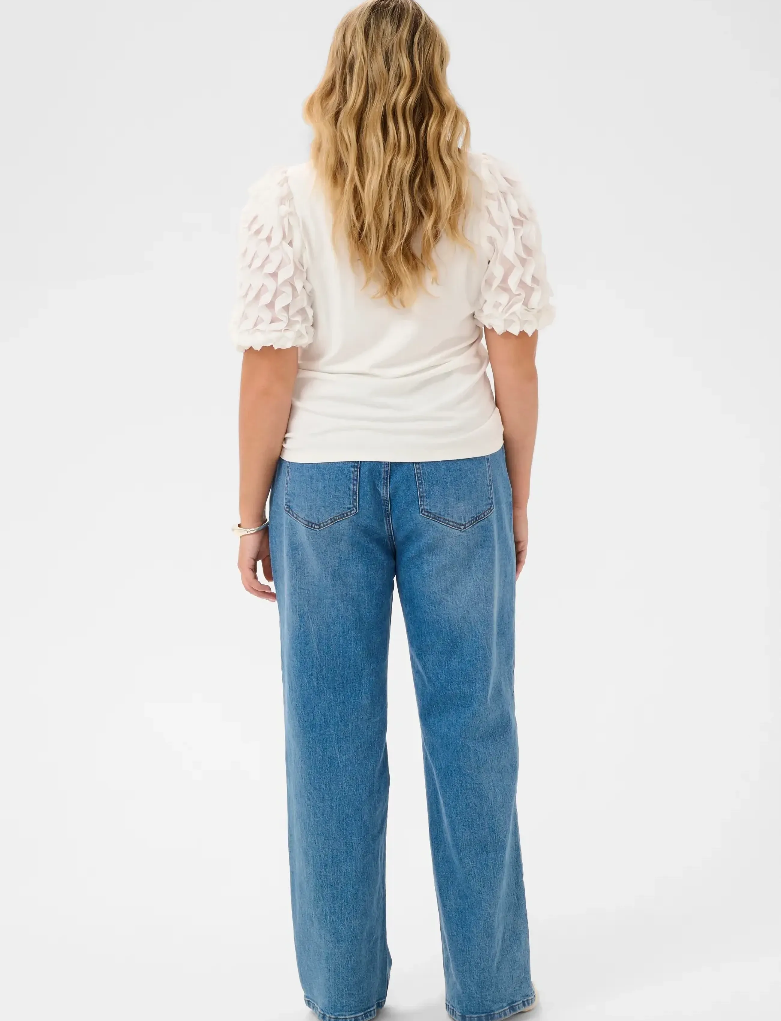 Kaffe Curve - KClinda Tshirt - t-shirty - chalk - 4