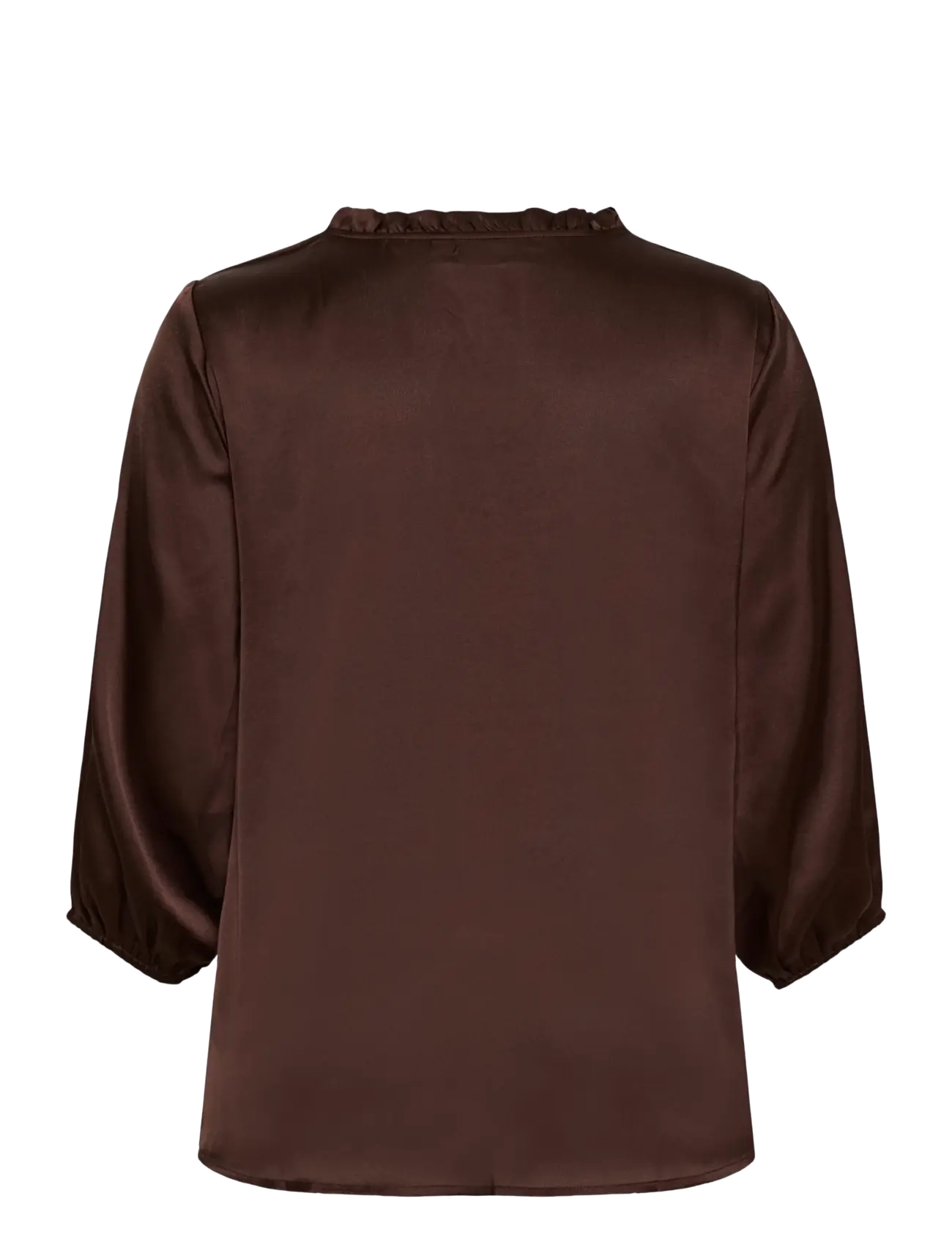 Kaffe Curve - KCamira Frill Blouse - chocolate brown - 1
