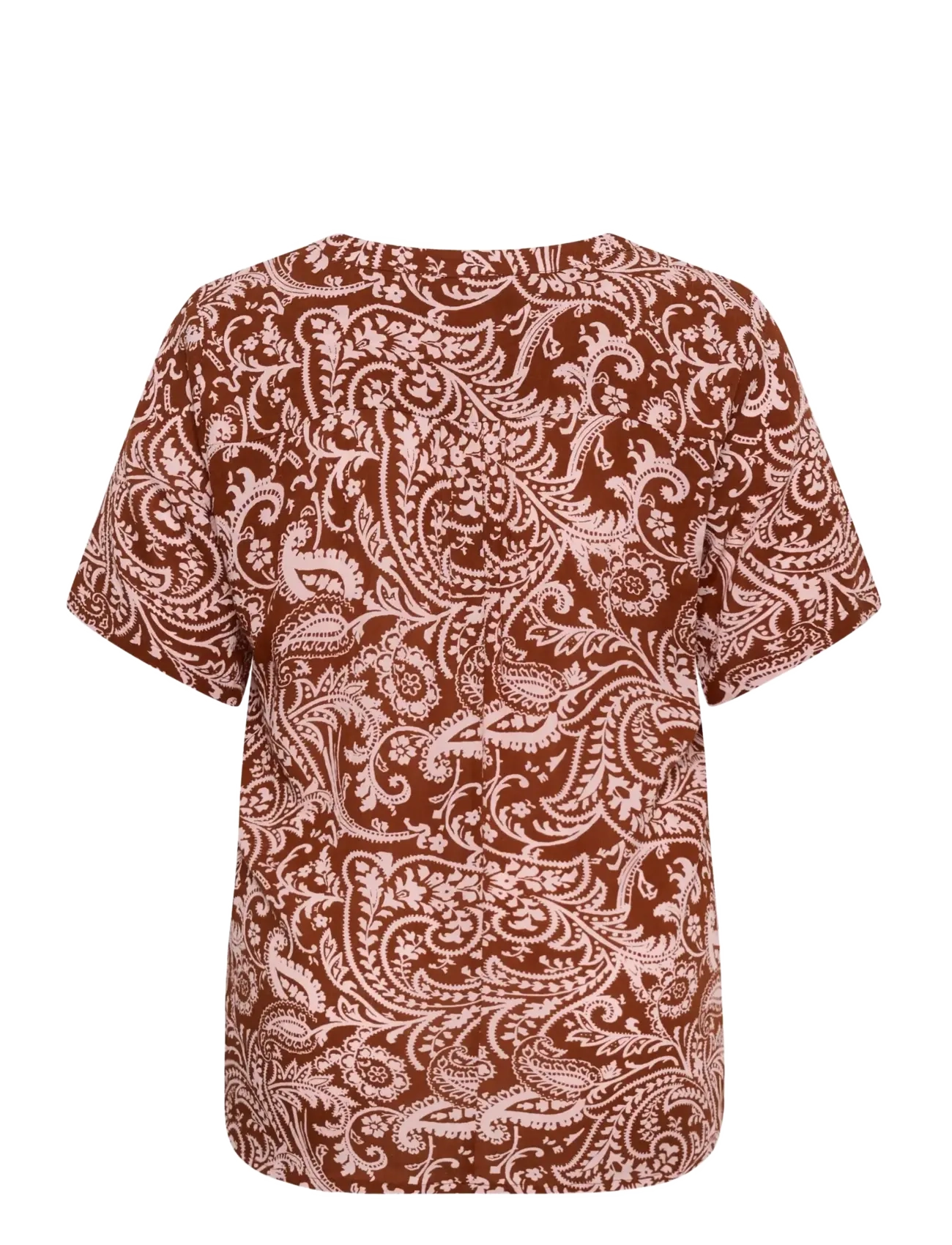 Kaffe Curve - KCami SS Blouse Printed - kortärmade blusar - henna ballerina paisley - 2