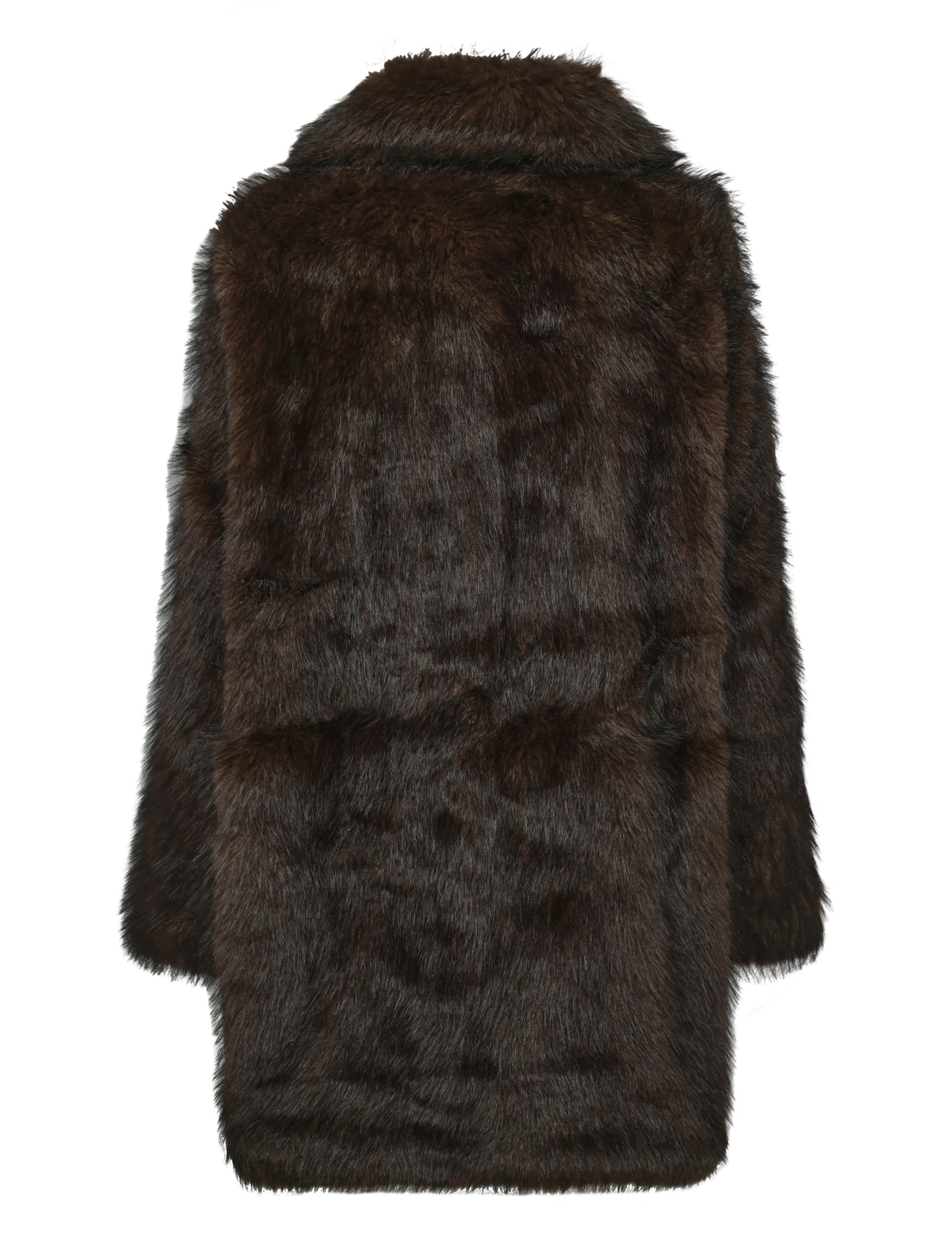 Kaffe Curve - KCaurola Coat - kunstpelz - dark brown fur - 1