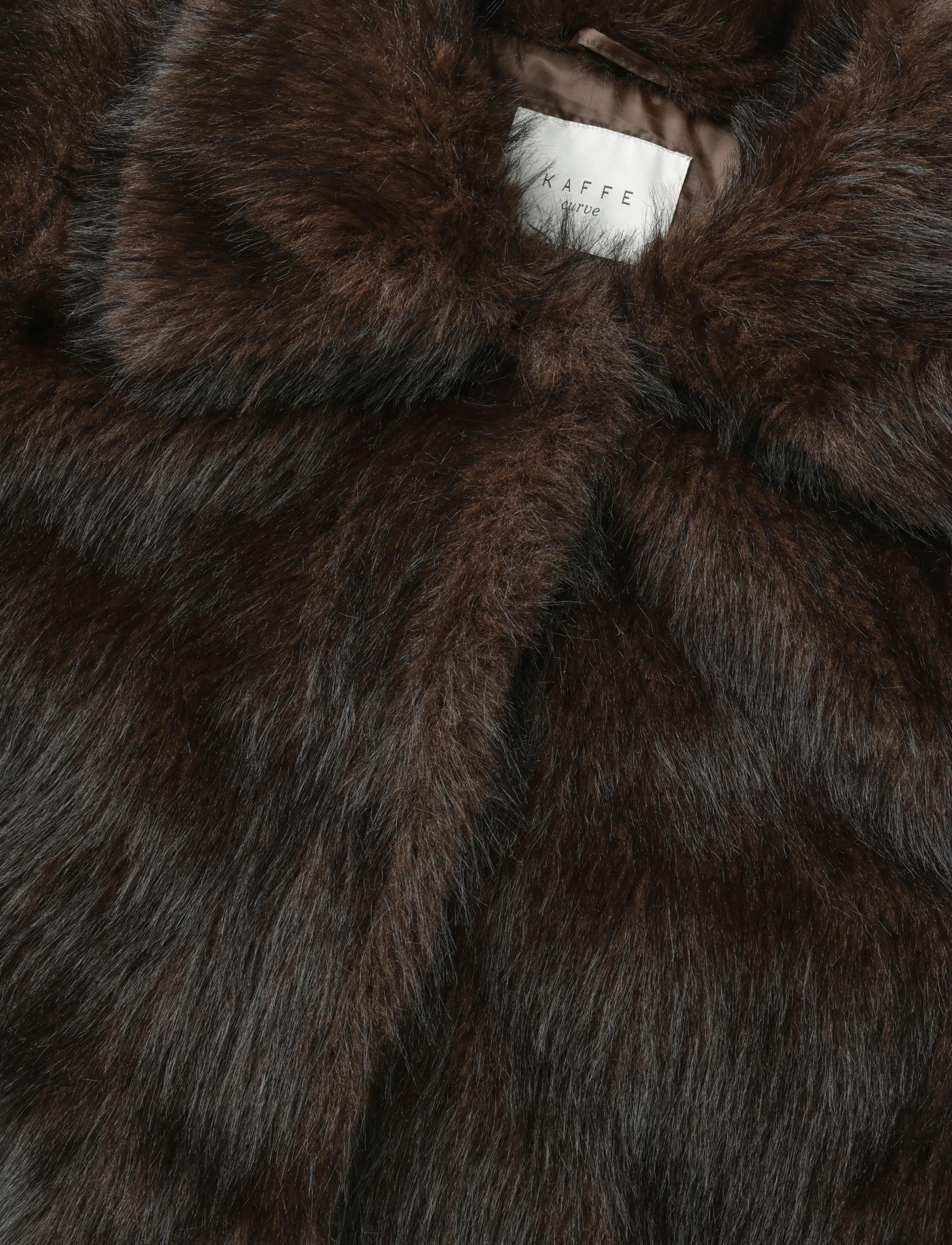 Kaffe Curve - KCaurola Coat - kunstpelz - dark brown fur - 2