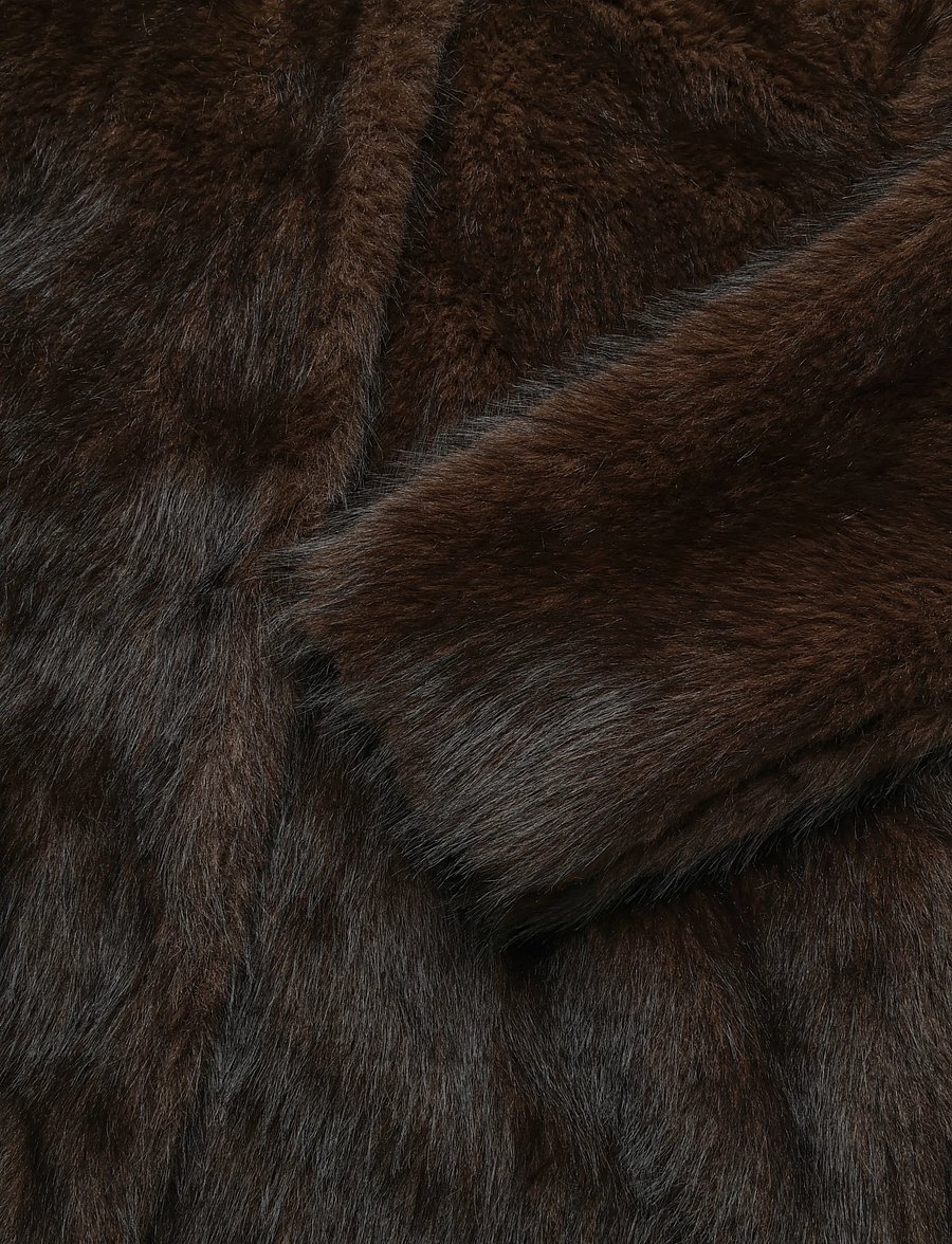 Kaffe Curve - KCaurola Coat - kunstpelz - dark brown fur - 3
