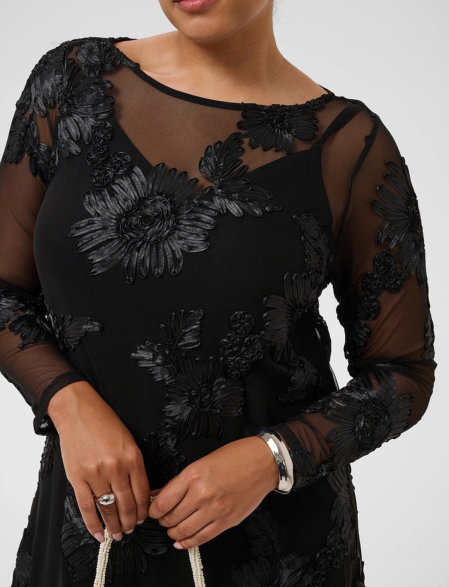 Kaffe Curve - KCjuliana Dress - cocktailkjoler - black deep - 4