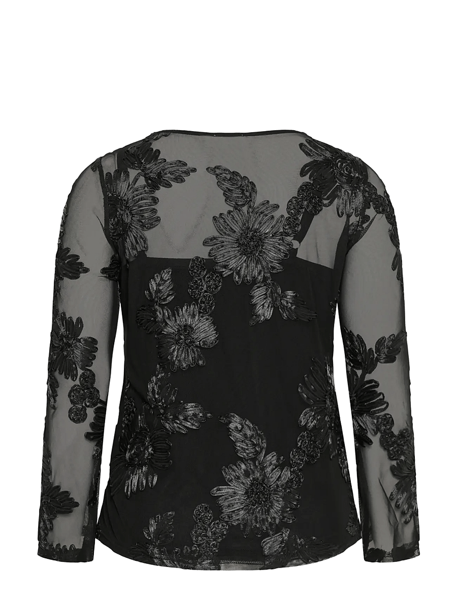 Kaffe Curve - KCjuliana T-Shirt - pikkade varrukatega pluusid - black deep - 1