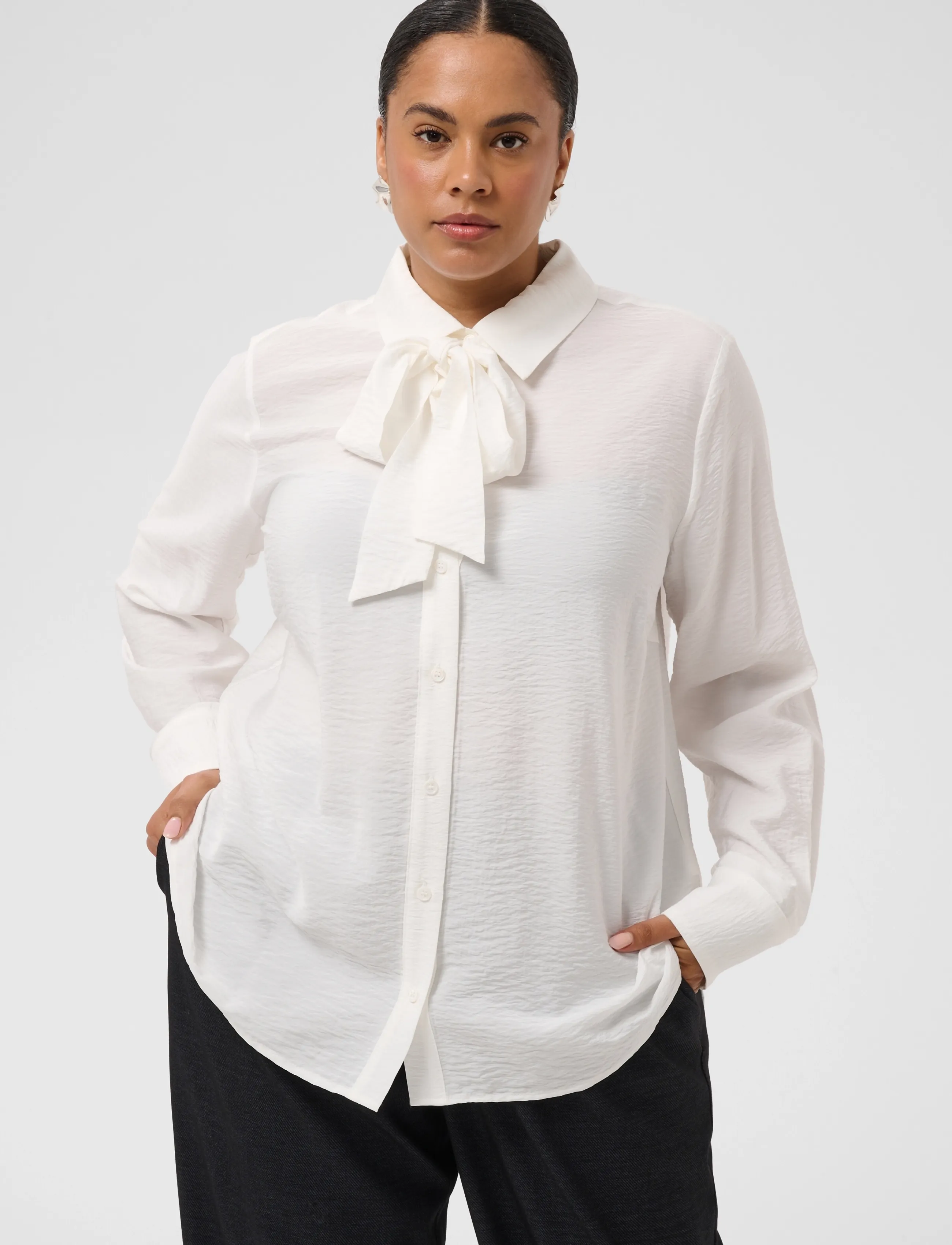 Kaffe Curve - KCgila Shirt - chalk - 1