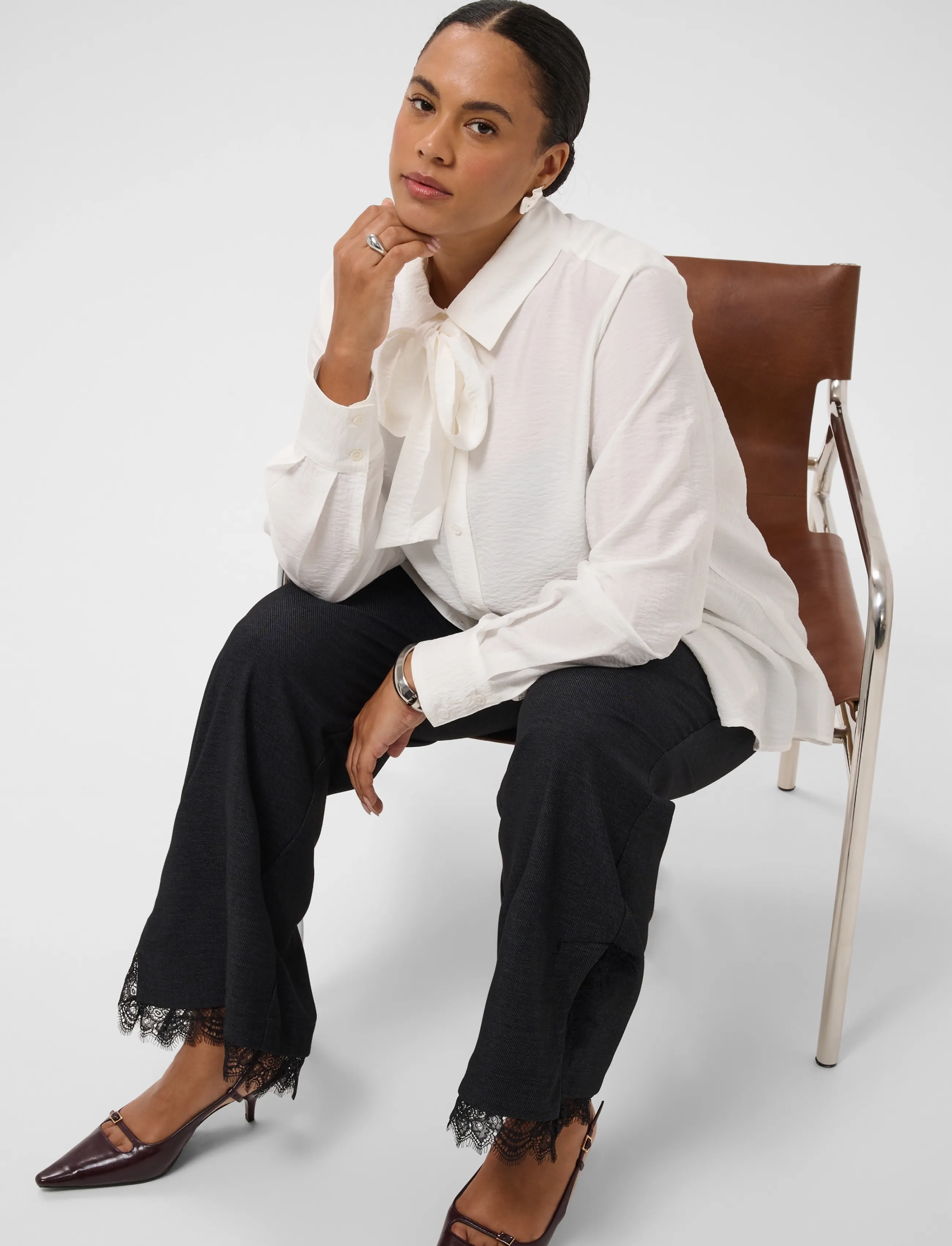 Kaffe Curve - KCgila Shirt - chalk - 4