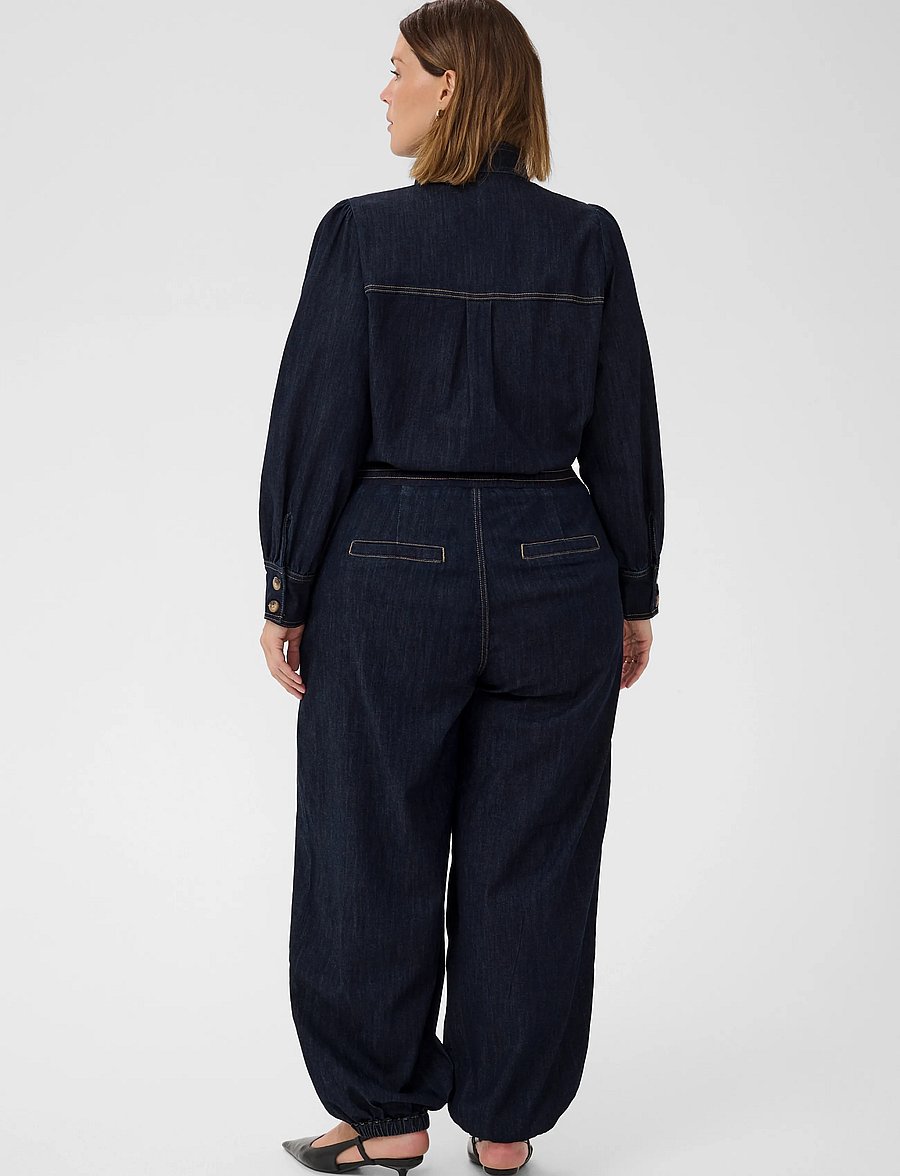 Kaffe Curve - KCmally Denim Jeans - hosen mit geradem bein - raw blue denim - 4