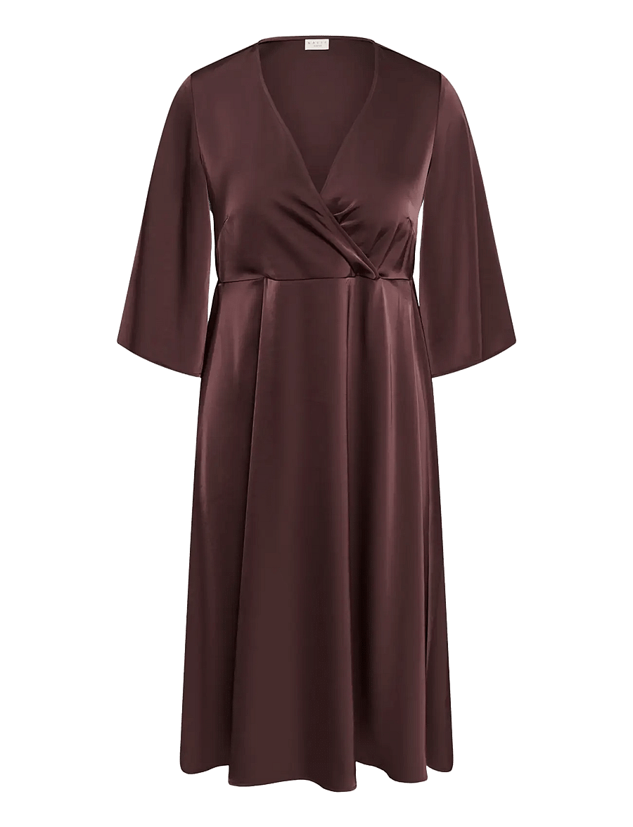 Kaffe Curve - KCgunhilda Dress - wickelkleider - fudge - 0