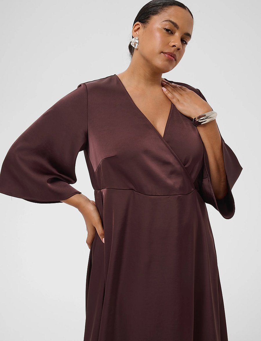 Kaffe Curve - KCgunhilda Dress - wickelkleider - fudge - 4