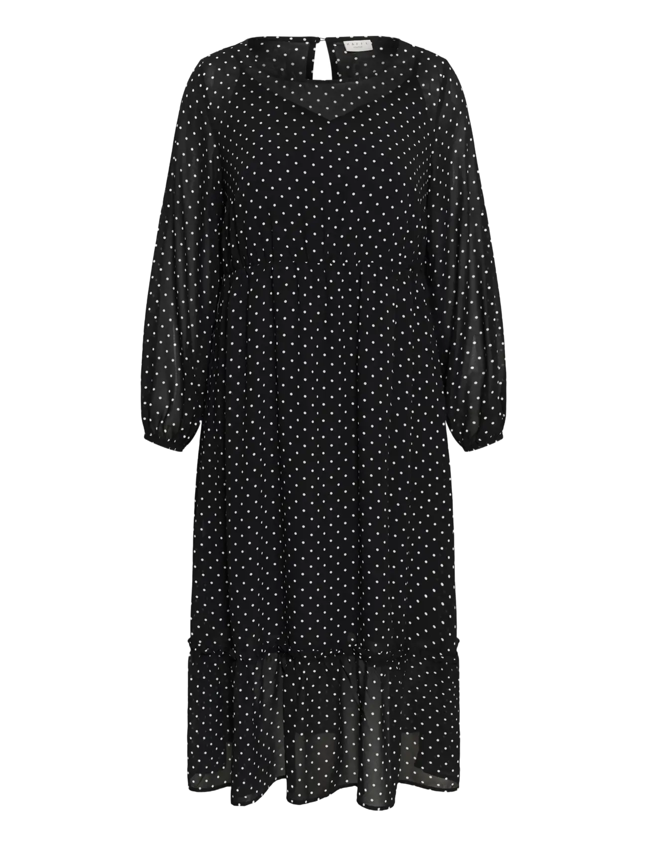 Kaffe Curve KCminda Dress - Kjoler - BLACK W. WHITE DOT / black