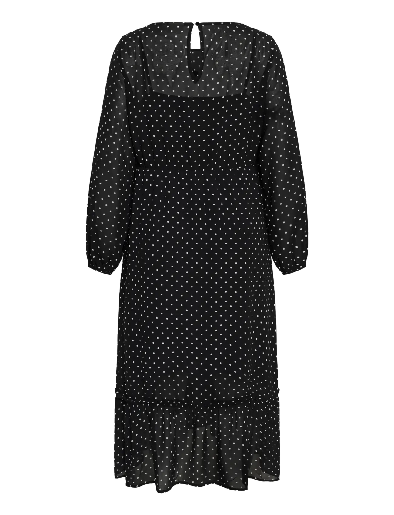 Kaffe Curve - KCminda Dress - midikleider - black w. white dot - 1
