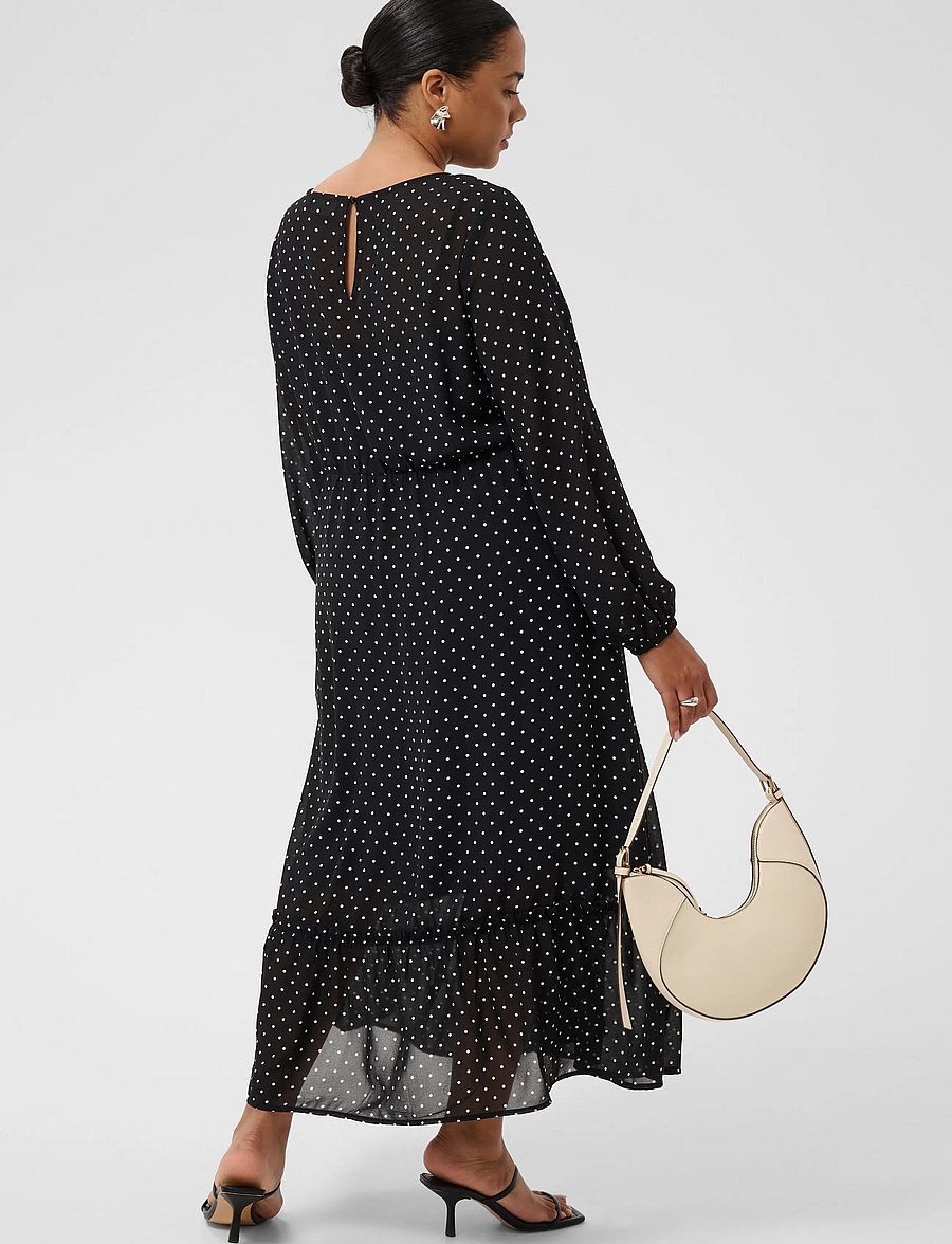 Kaffe Curve - KCminda Dress - midi kjoler - black w. white dot - 2