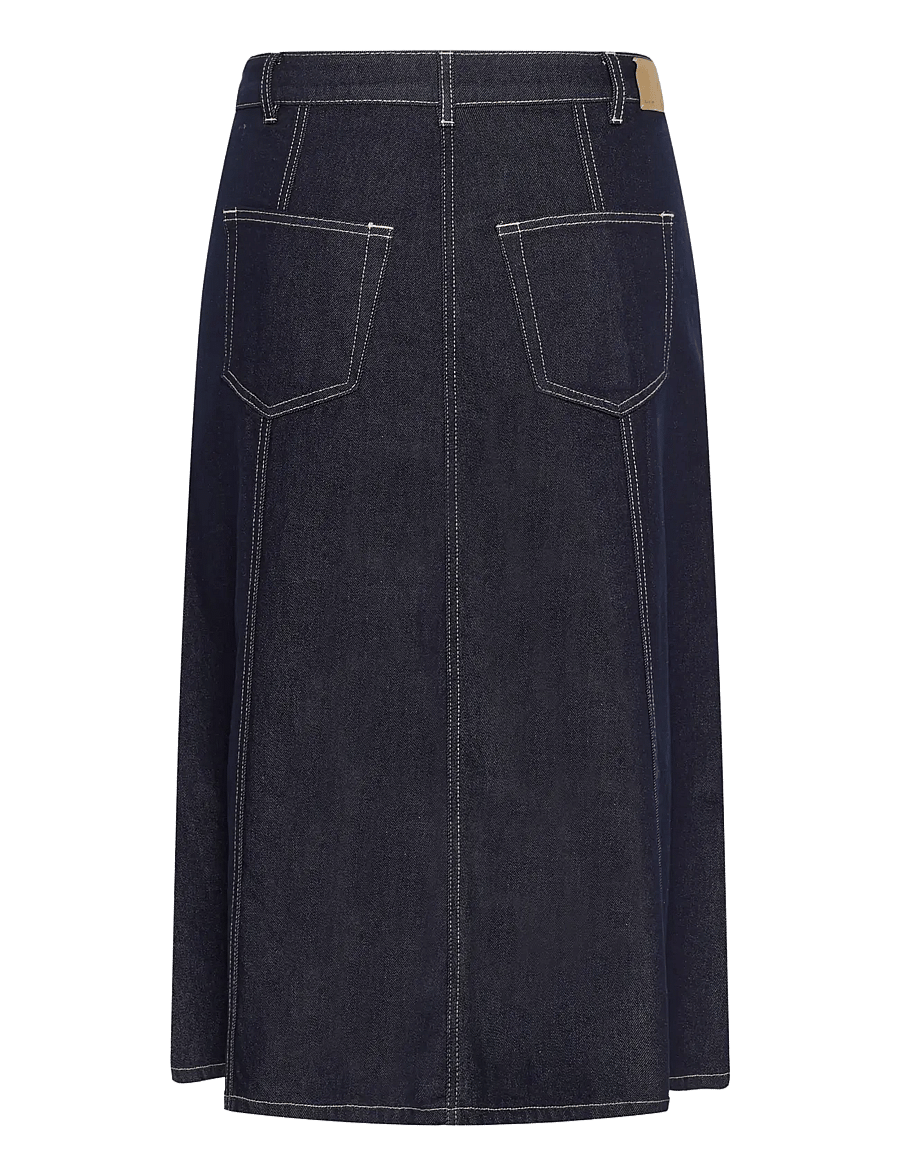 Kaffe Curve - KCgithanna Skirt - denim skirts - dark blue unwashed denim - 1