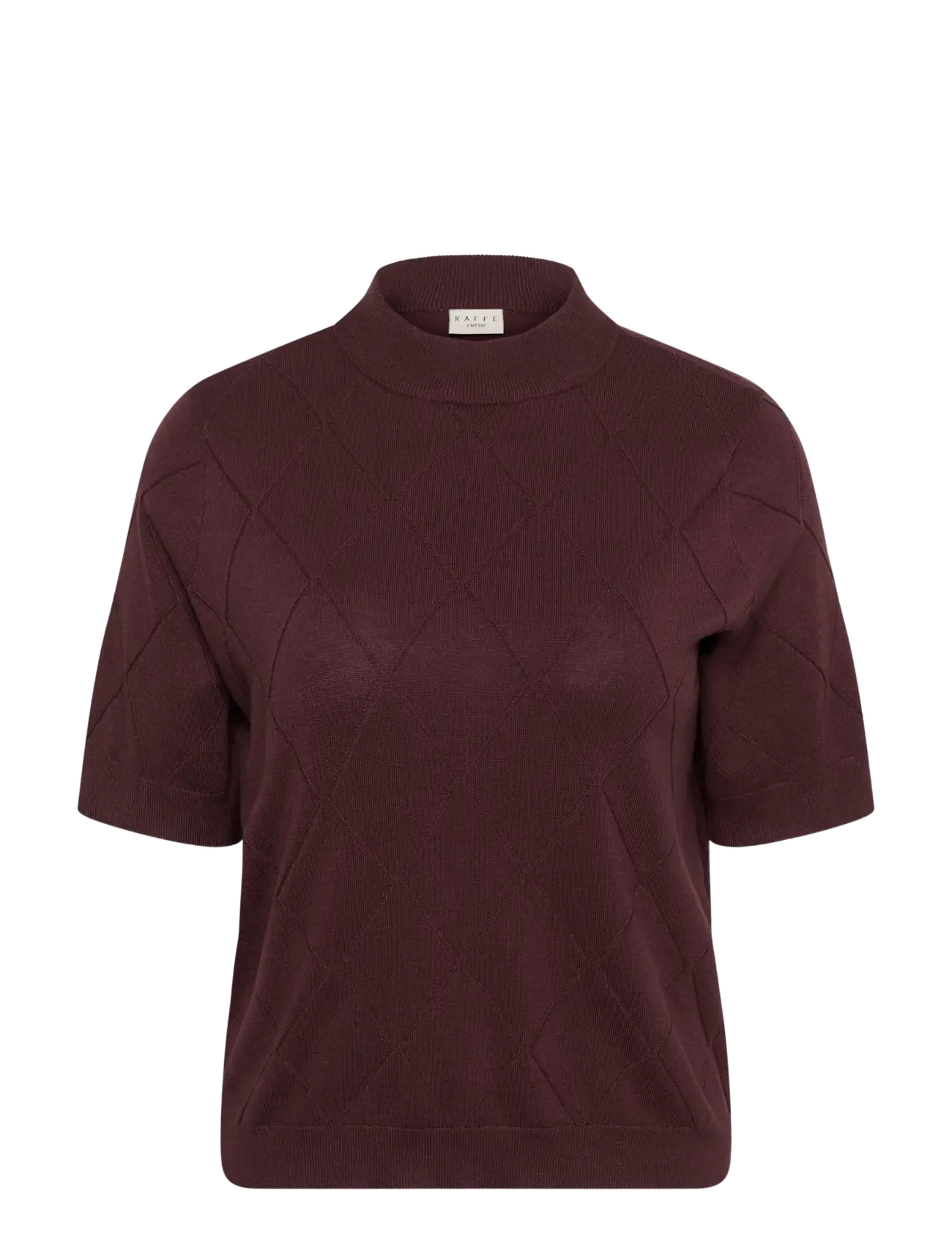 Kaffe Curve KClizzy Argyle Knit - Inspiration - FUDGE / burgundy