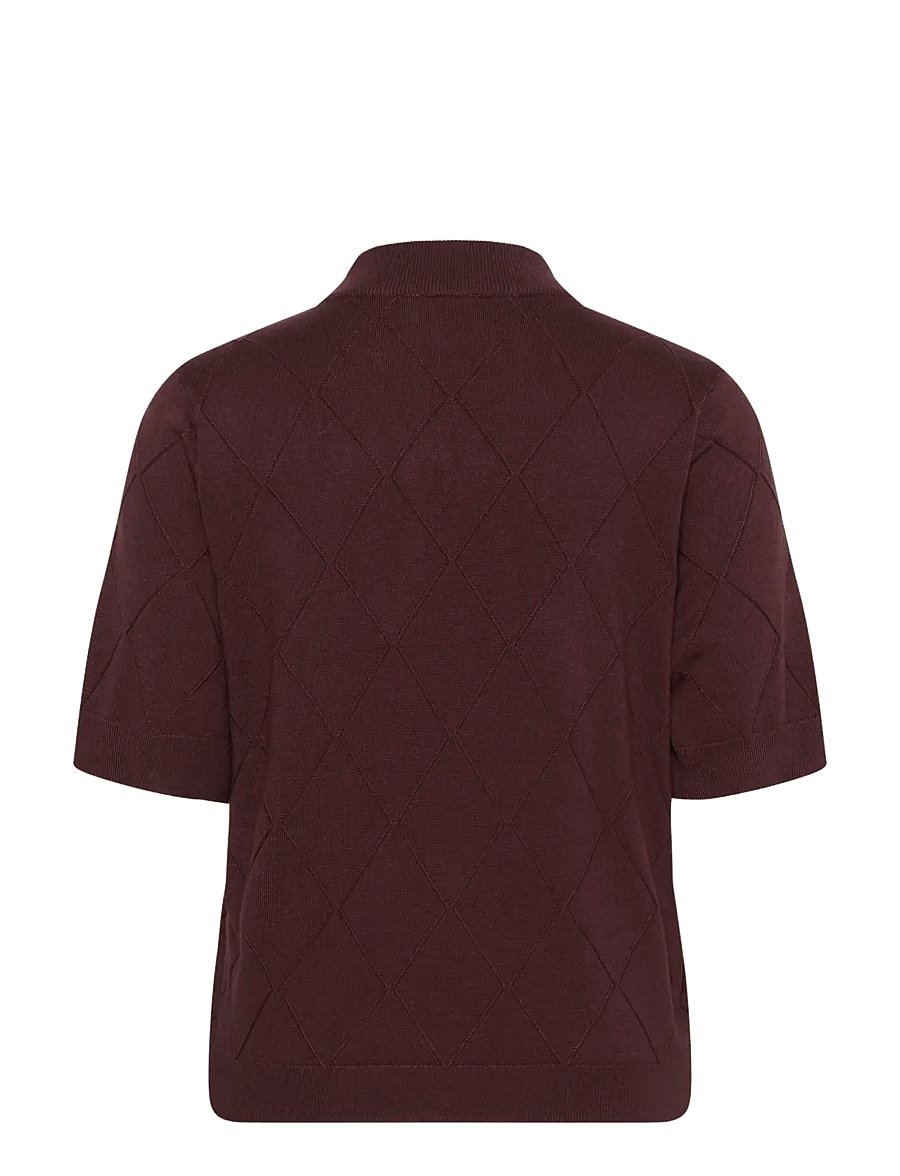 Kaffe Curve - KClizzy Argyle Knit - striktrøjer - fudge - 1