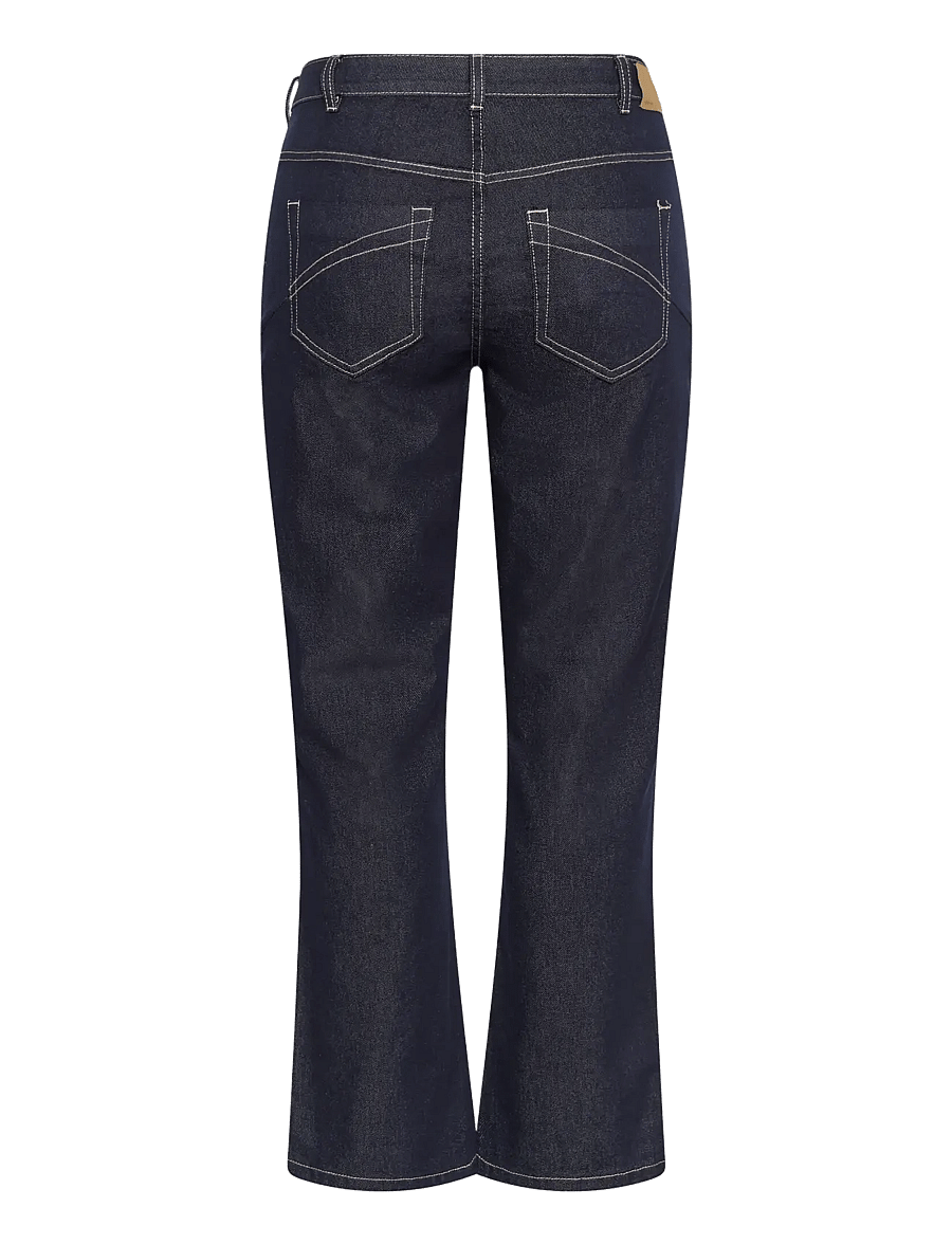 Kaffe Curve - KCflora Straight Full Lenght Jeans - gerade jeans - dark blue unwashed denim - 1