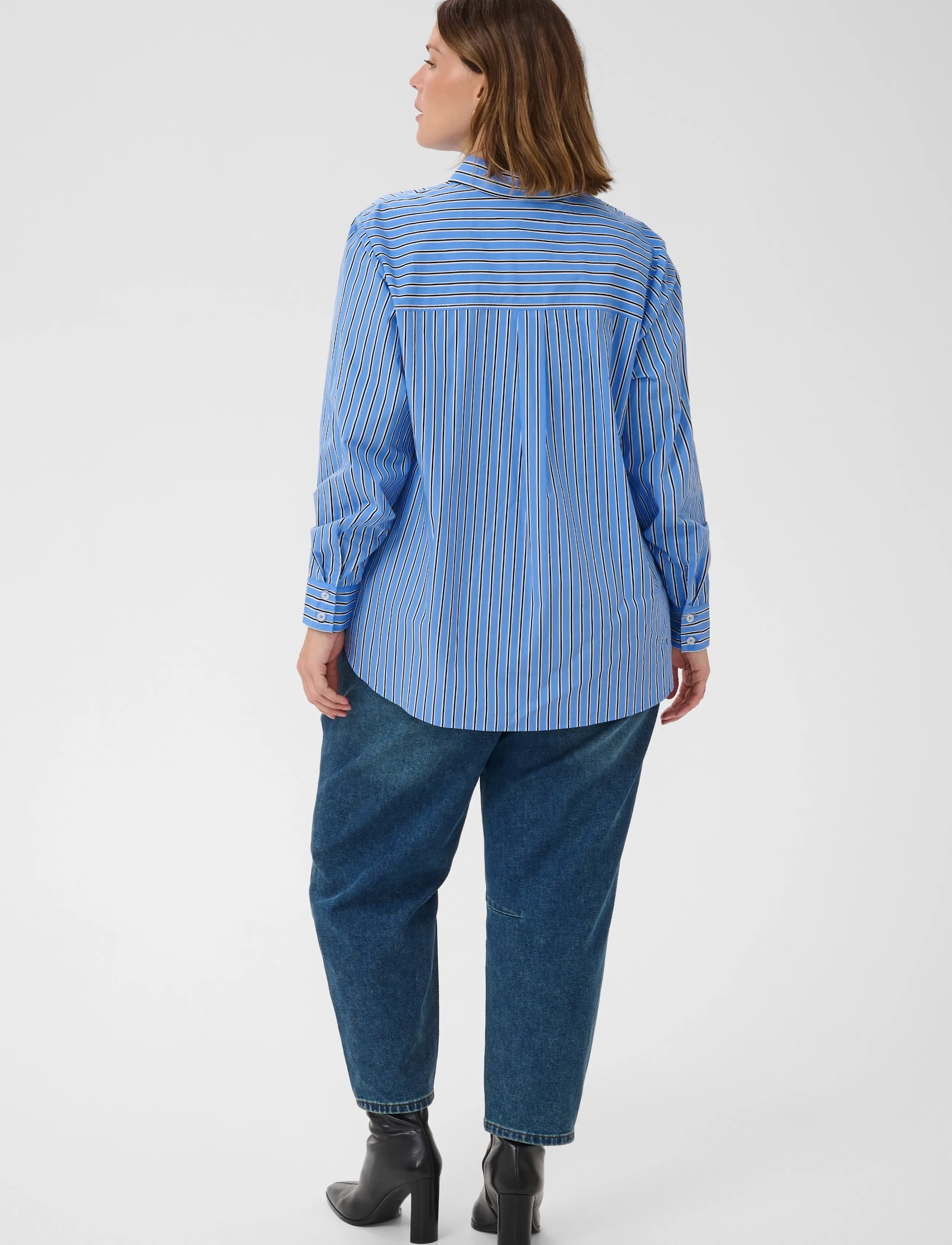 Kaffe Curve - KCsavina Shirt - langärmlige hemden - provance/chalk/black deep - 4