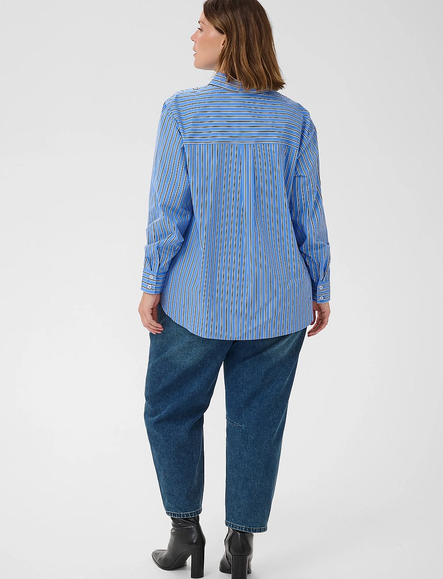 Kaffe Curve - KCsavina Shirt - langärmlige hemden - provance/chalk/black deep - 4