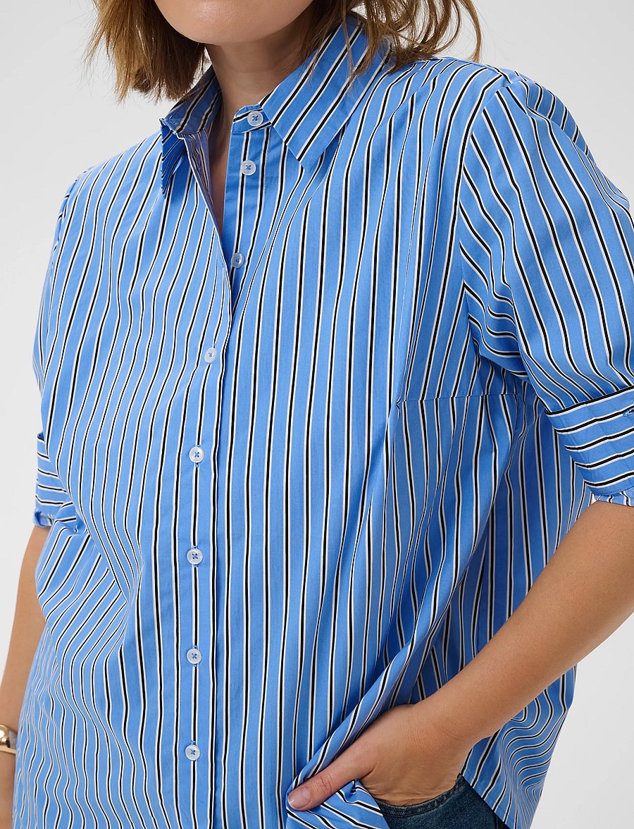 Kaffe Curve - KCsavina Shirt - langärmlige hemden - provance/chalk/black deep - 5