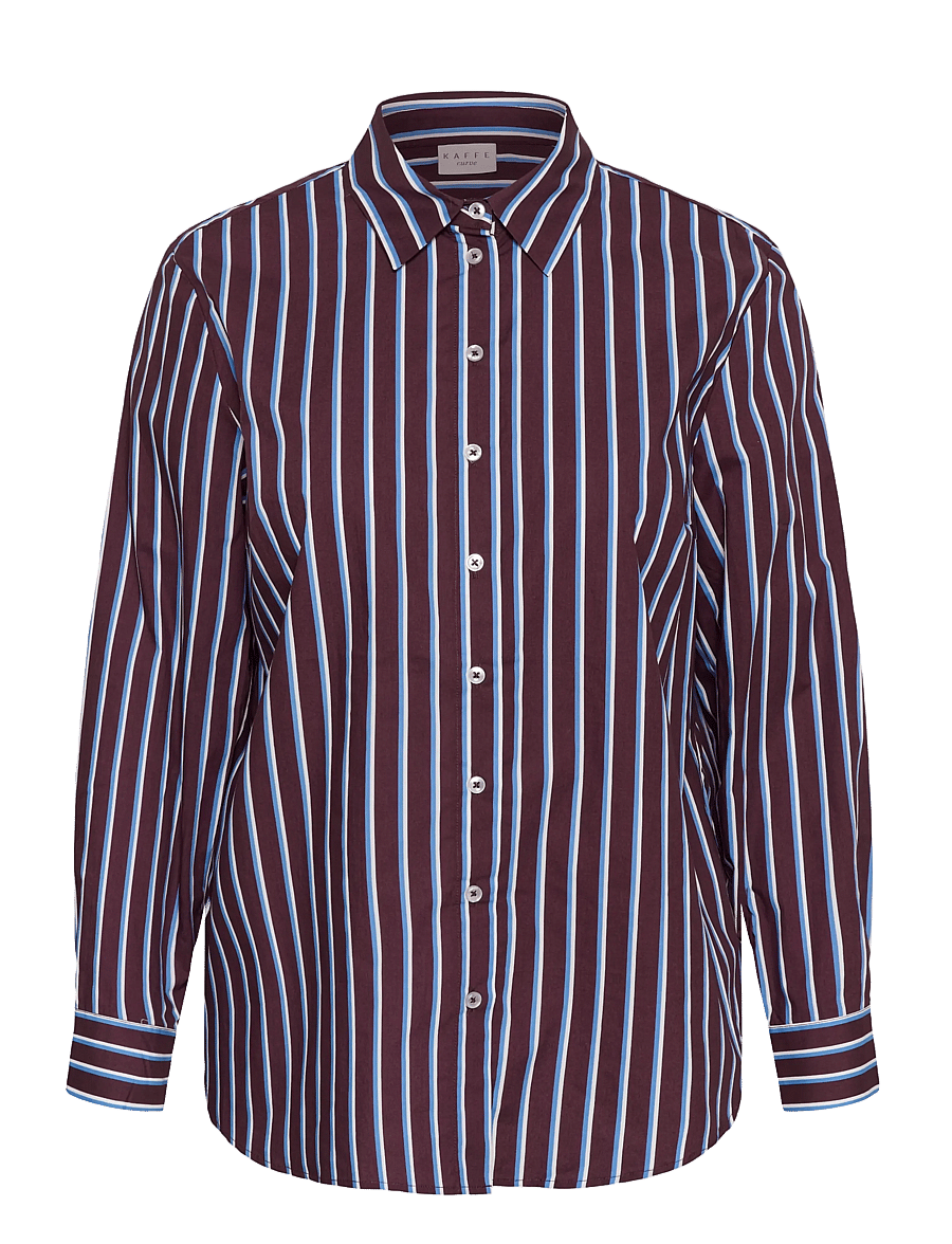 Kaffe Curve - KCsavina Shirt - fudge/chalk/provance - 0