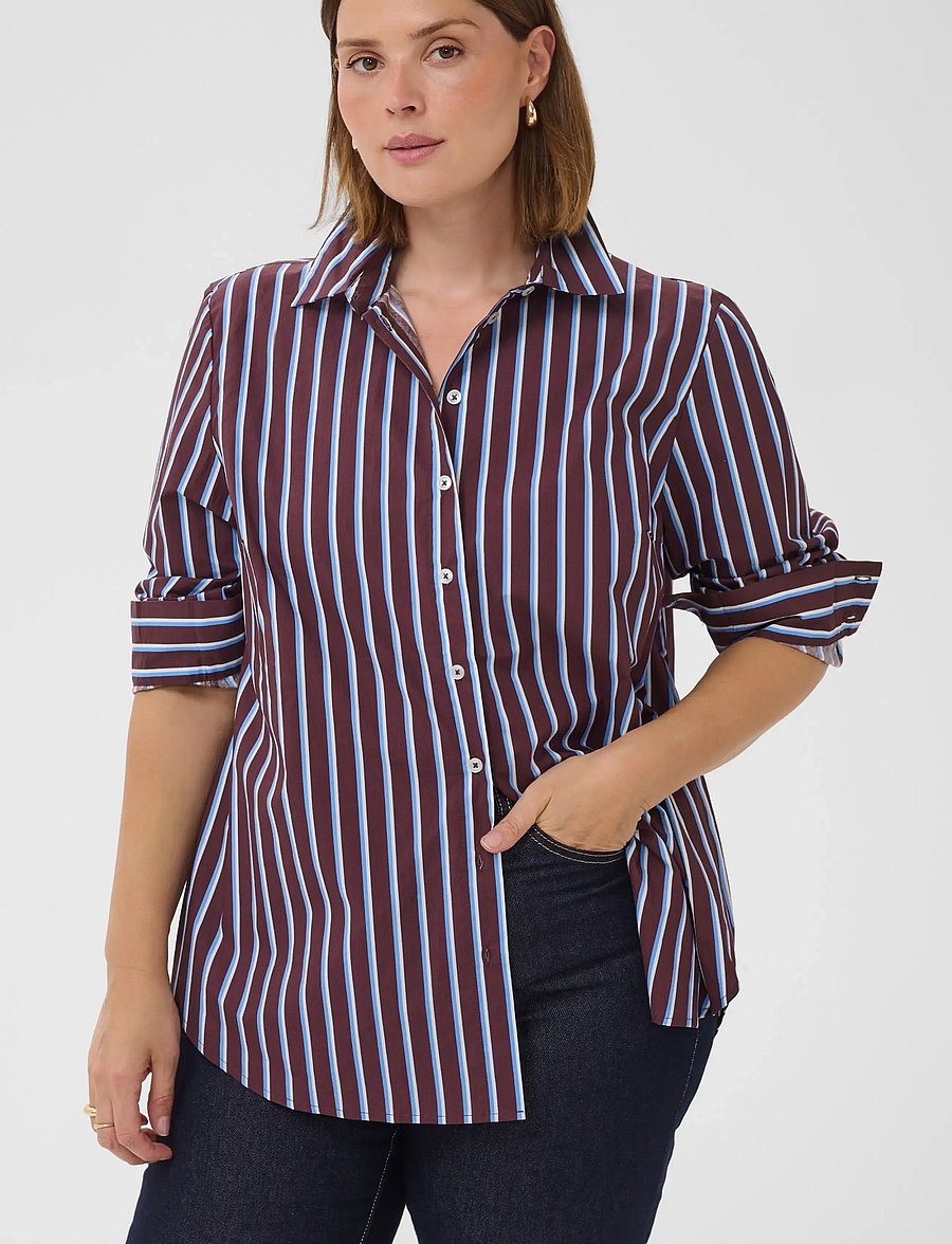 Kaffe Curve - KCsavina Shirt - fudge/chalk/provance - 2