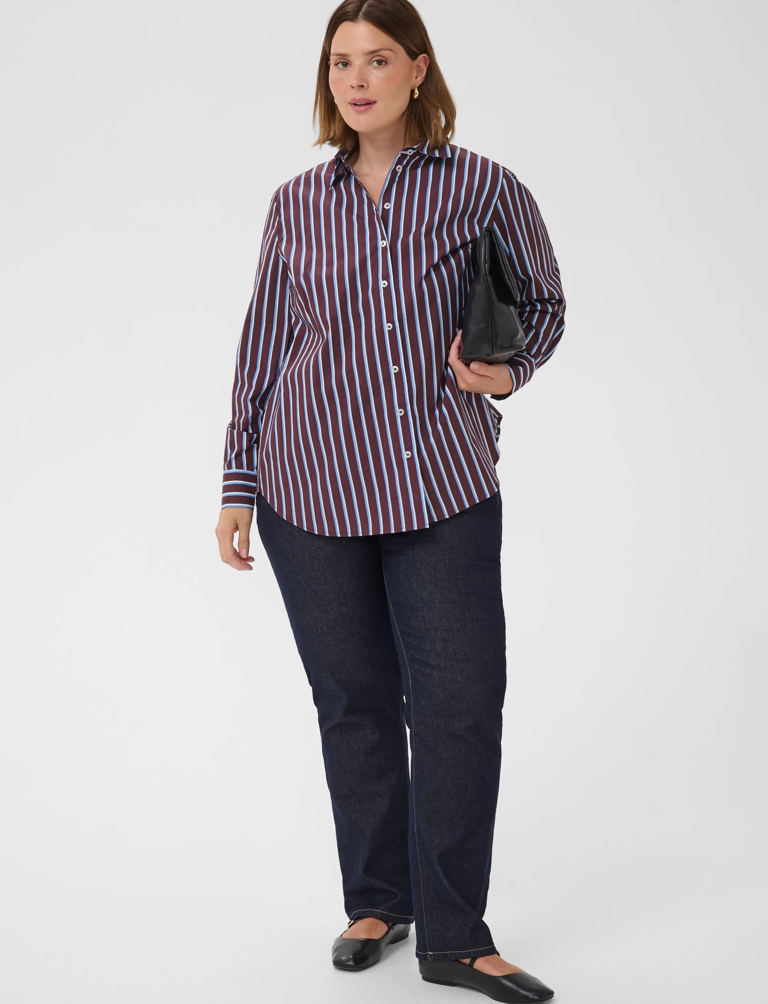Kaffe Curve - KCsavina Shirt - fudge/chalk/provance - 3
