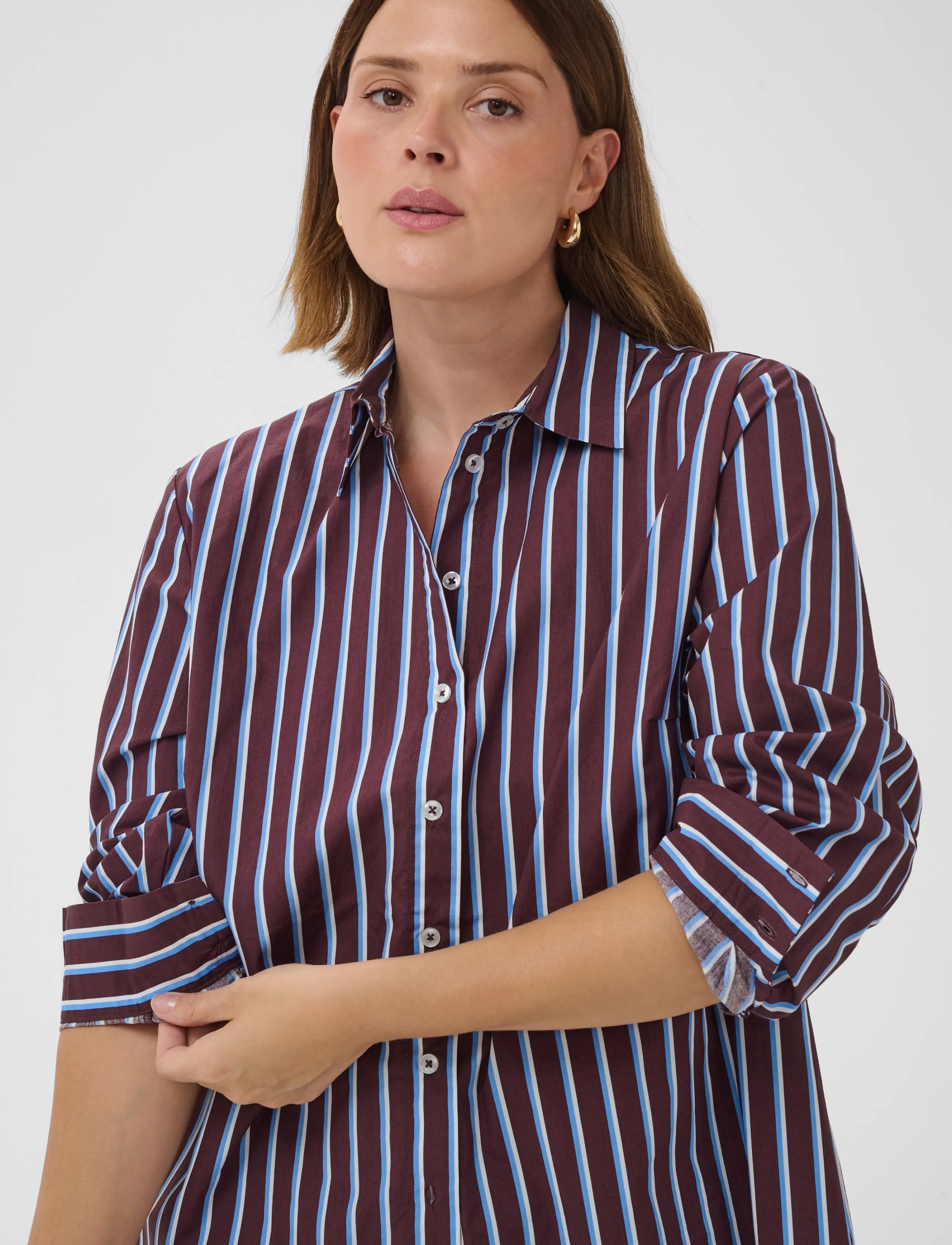 Kaffe Curve - KCsavina Shirt - fudge/chalk/provance - 5