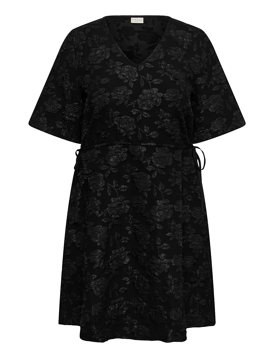 Kaffe Curve - KCcamina Dress - korta klänningar - black deep - 0