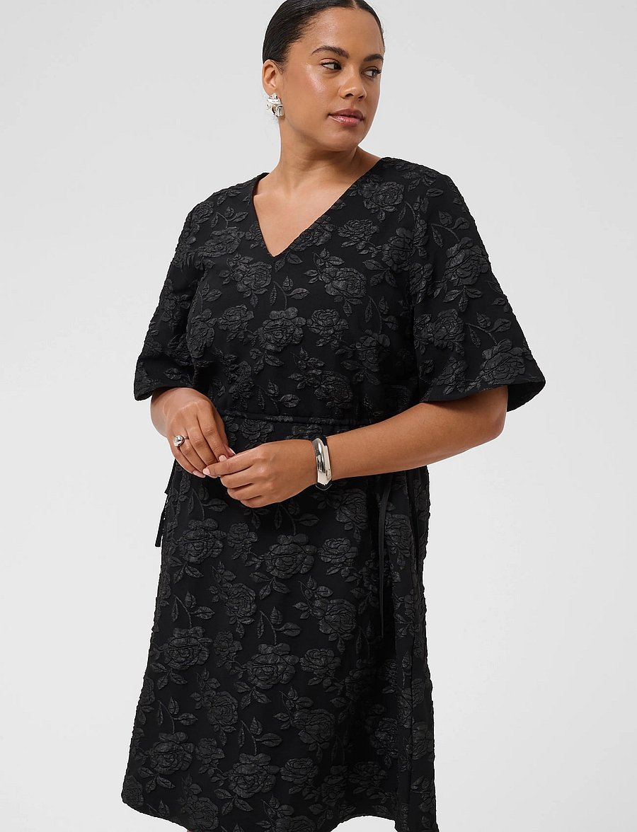 Kaffe Curve - KCcamina Dress - korta klänningar - black deep - 2