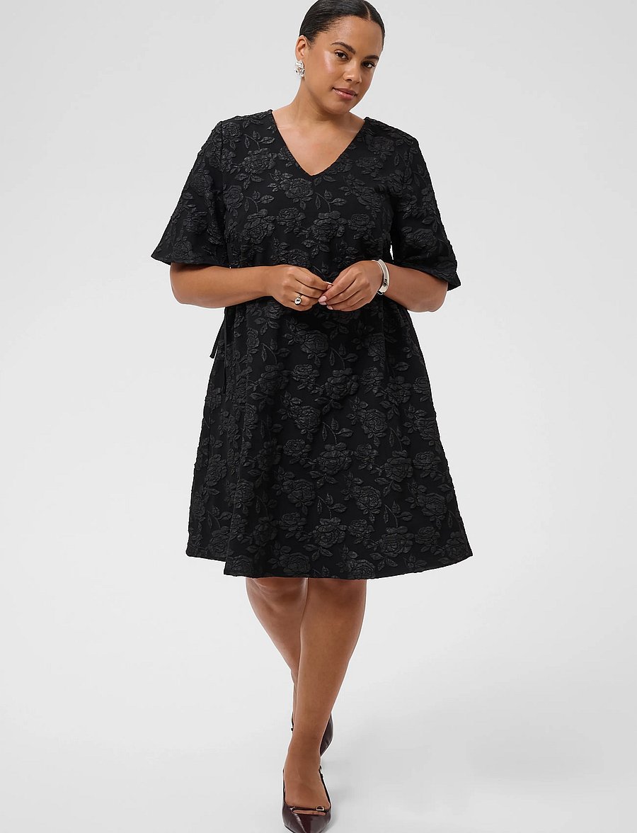 Kaffe Curve - KCcamina Dress - korta klänningar - black deep - 3
