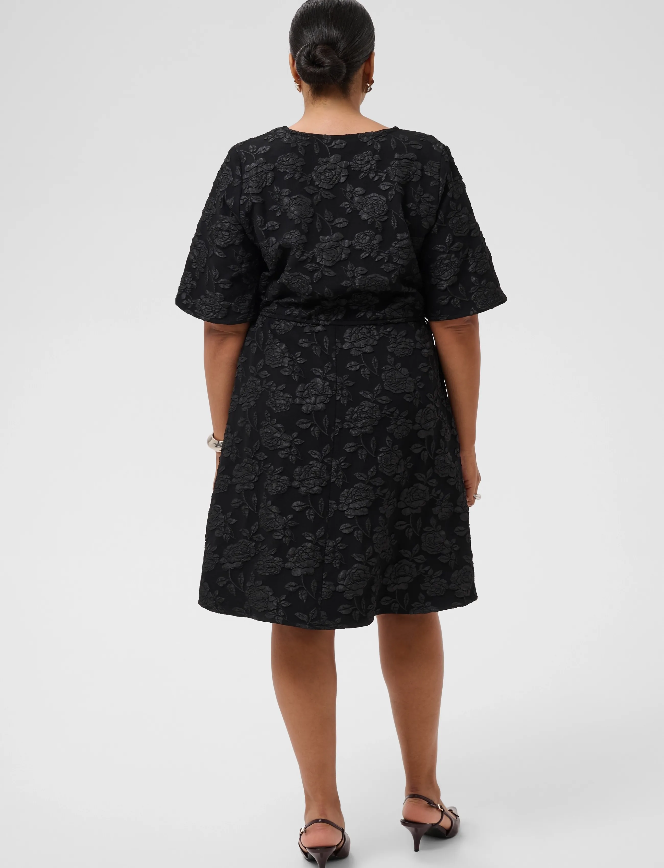 Kaffe Curve - KCcamina Dress - korta klänningar - black deep - 4