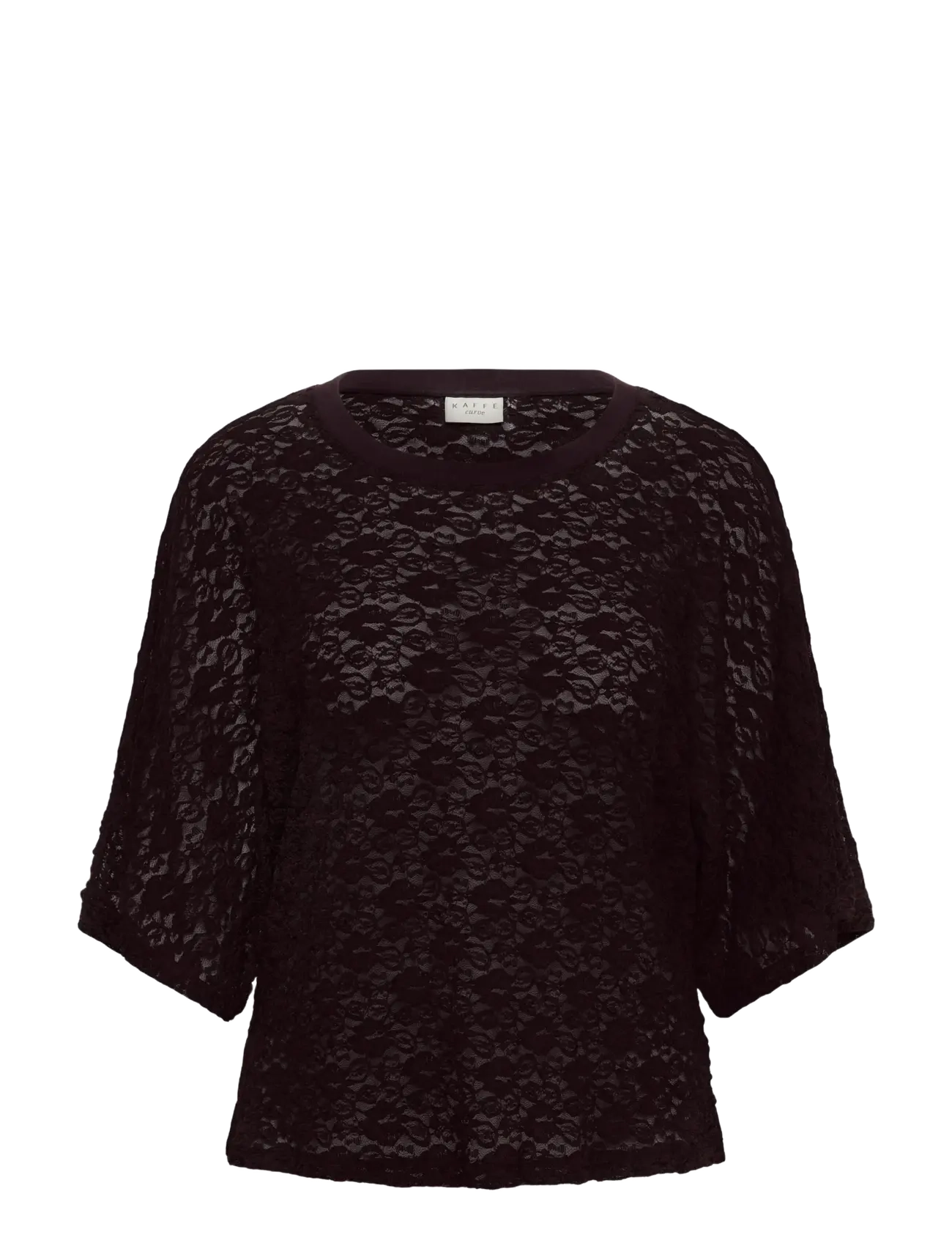Kaffe Curve KCsally tshirt - Kaffe Curve - FUDGE / brown