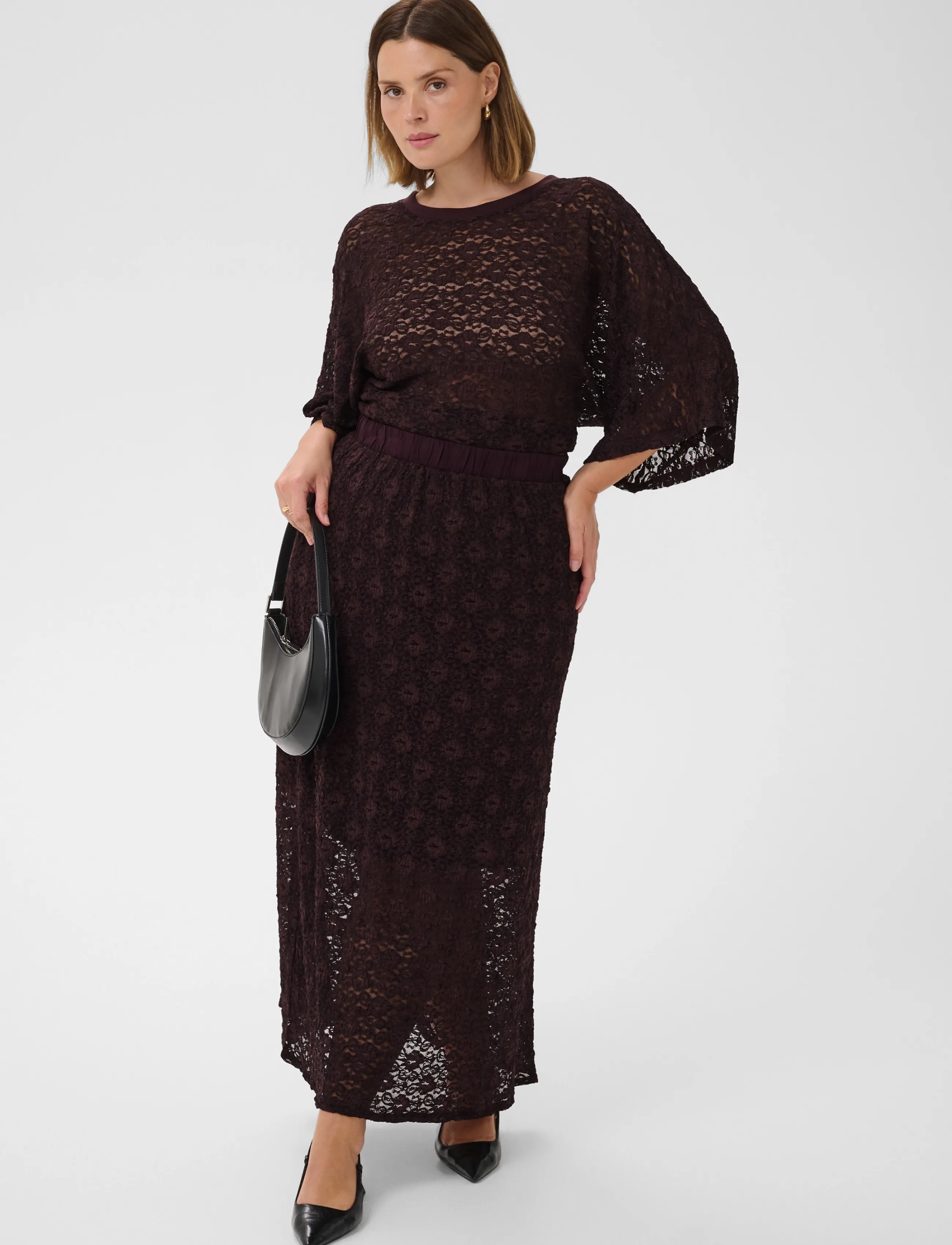 Kaffe Curve - KCsally skirt - knitted skirts - fudge - 3