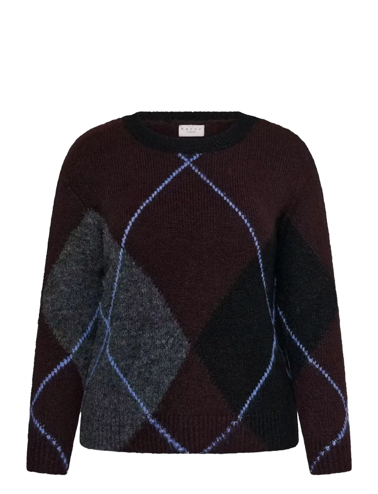 Kaffe Curve KCkit Pullover - Kläder - DARK GREY MELANGE / FUDGE / grey