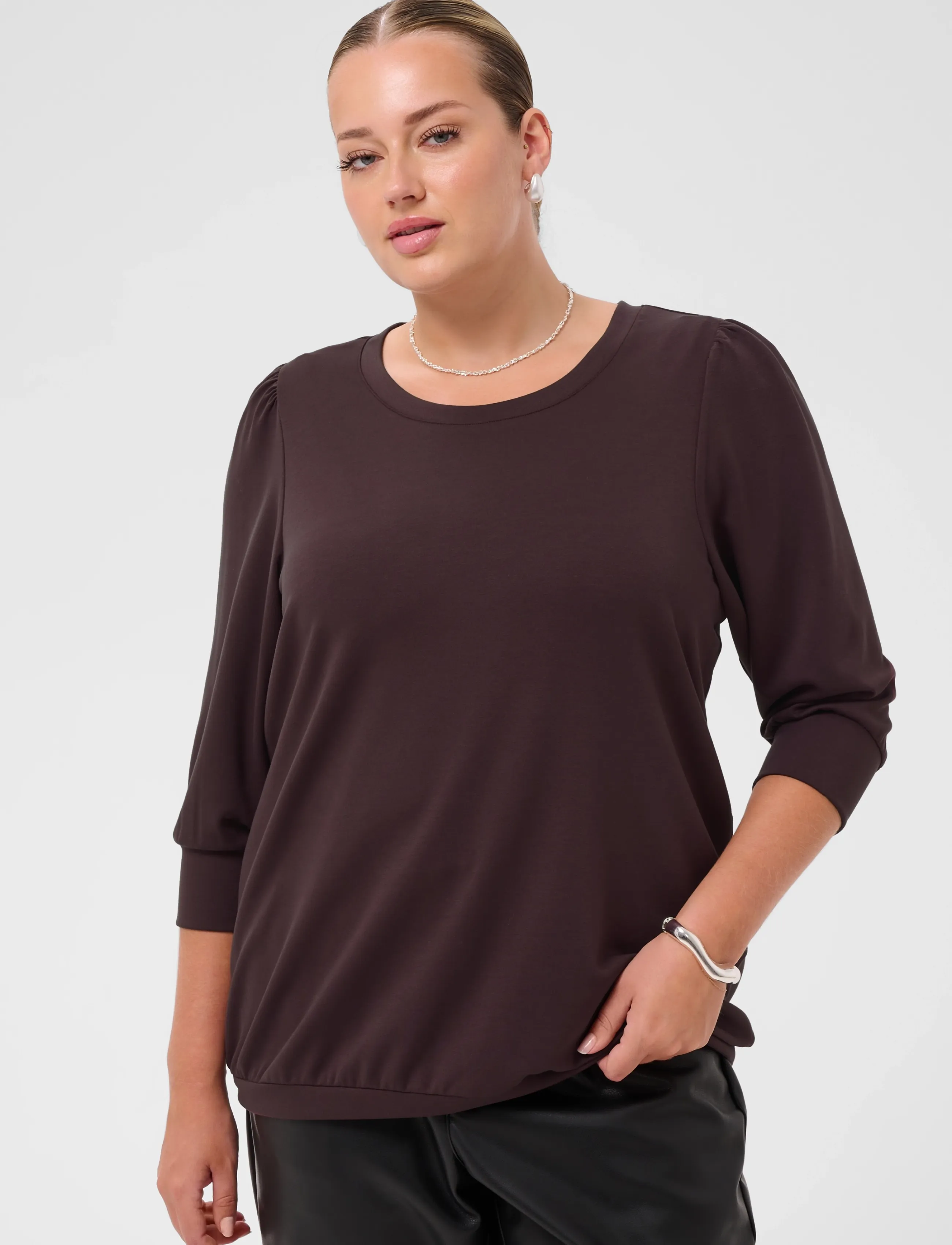 Kaffe Curve - KCannia Sweatshirt - fudge - 1