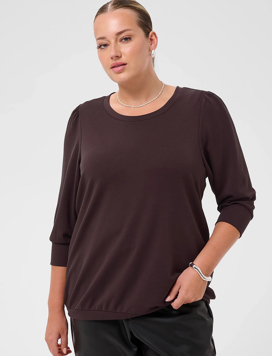 Kaffe Curve - KCannia Sweatshirt - sweatshirts - fudge - 1
