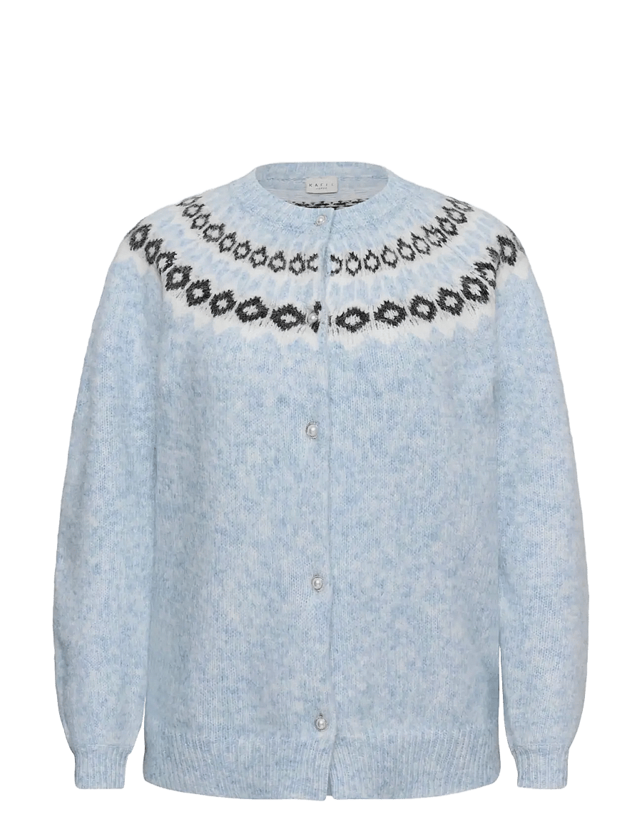 Kaffe Curve - KCbettany Cardigan - koftor - light blue melange - 0