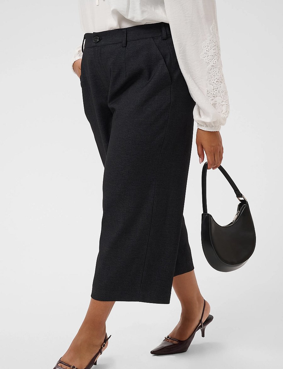 Kaffe Curve - KCabby Culotte Pants - culottes - dark grey melange - 2