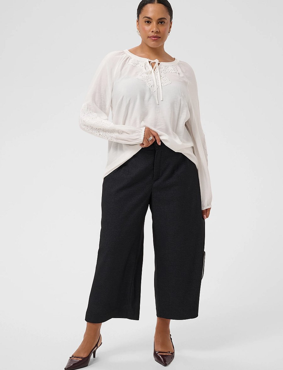 Kaffe Curve - KCabby Culotte Pants - culottes - dark grey melange - 3
