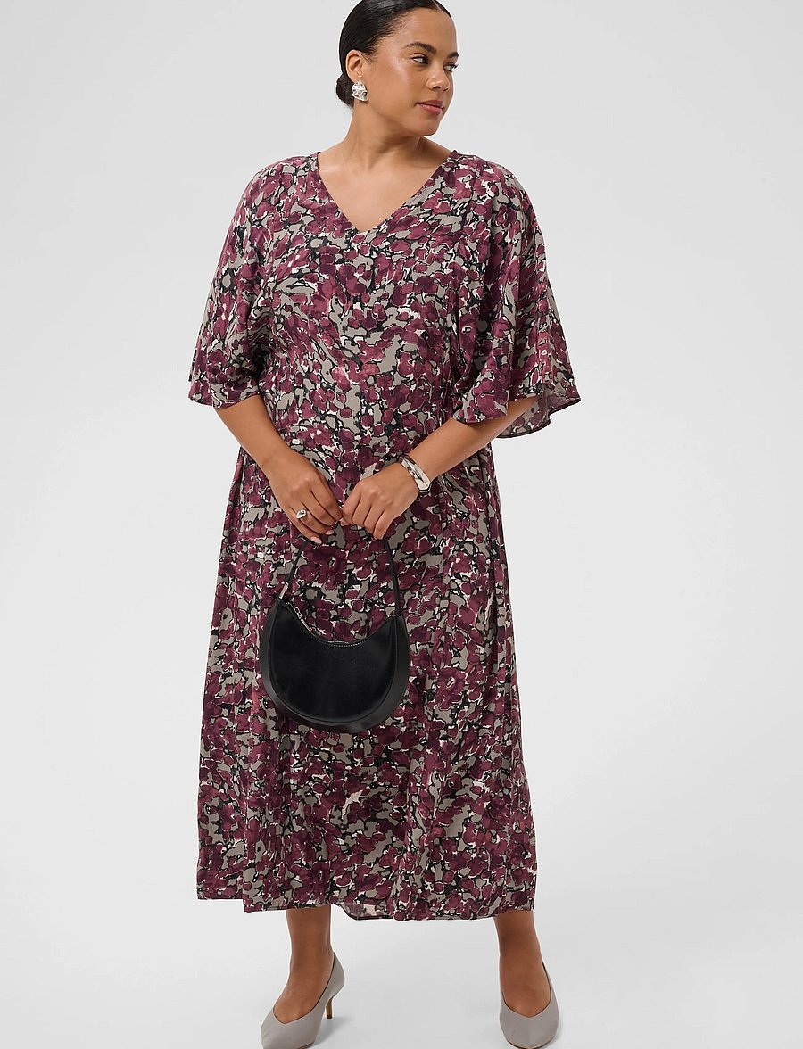 Kaffe Curve - KCmaggie Dress - fudge abstract animal - 2