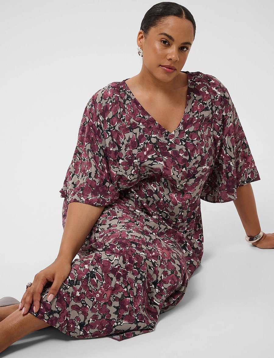 Kaffe Curve - KCmaggie Dress - fudge abstract animal - 4