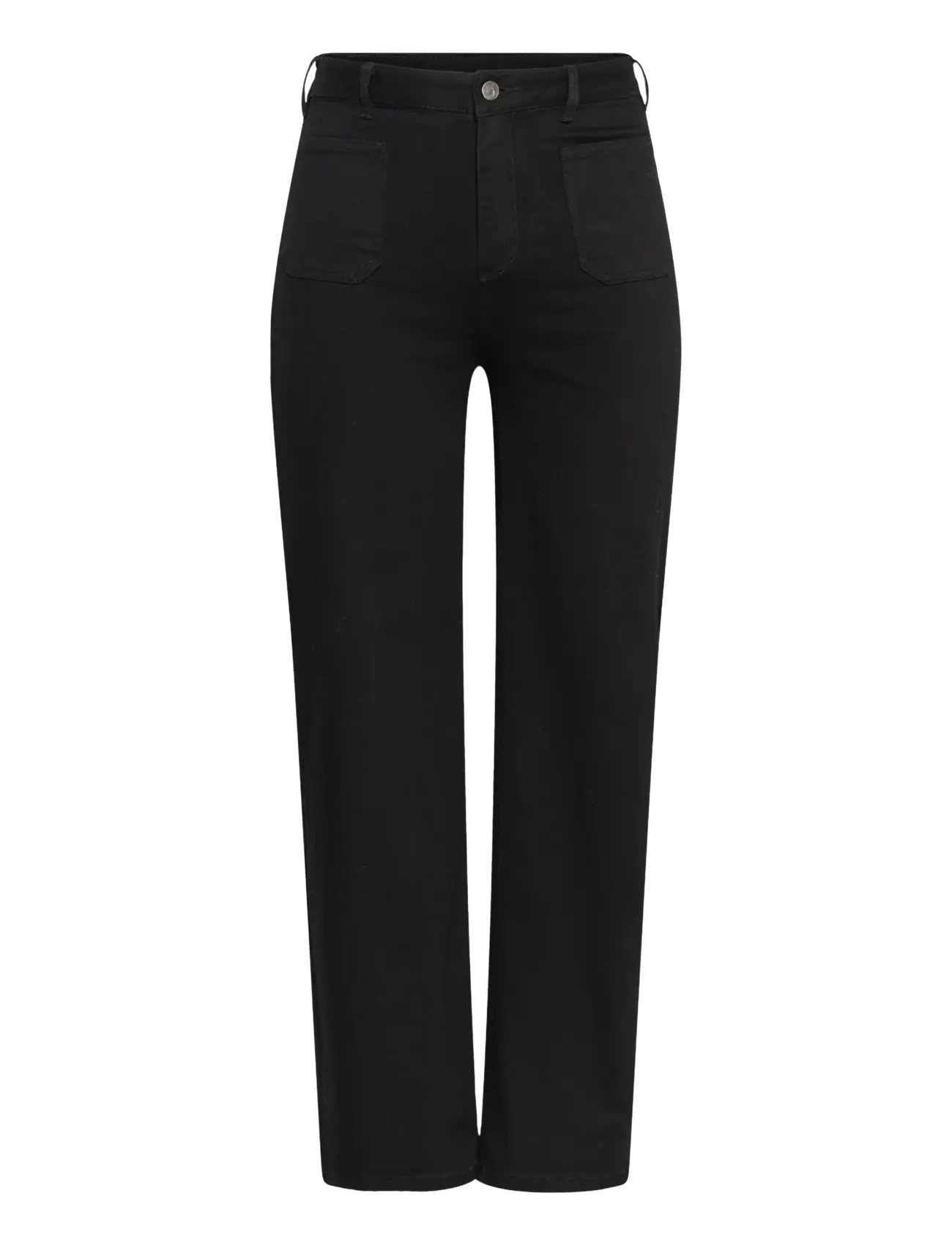 Kaffe Curve KCbrookie Wide Full Lenght Jeans - Jeans - BLACK DEEP / black