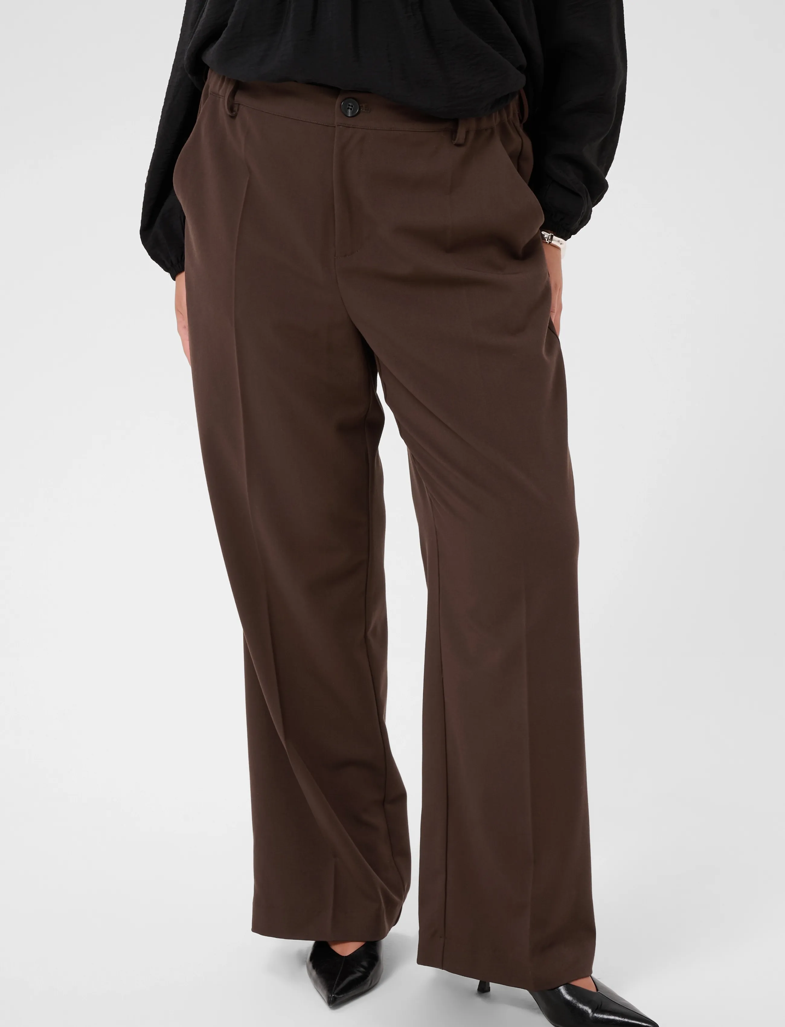 Kaffe Curve - KCsakira Pants - coffee bean - 1