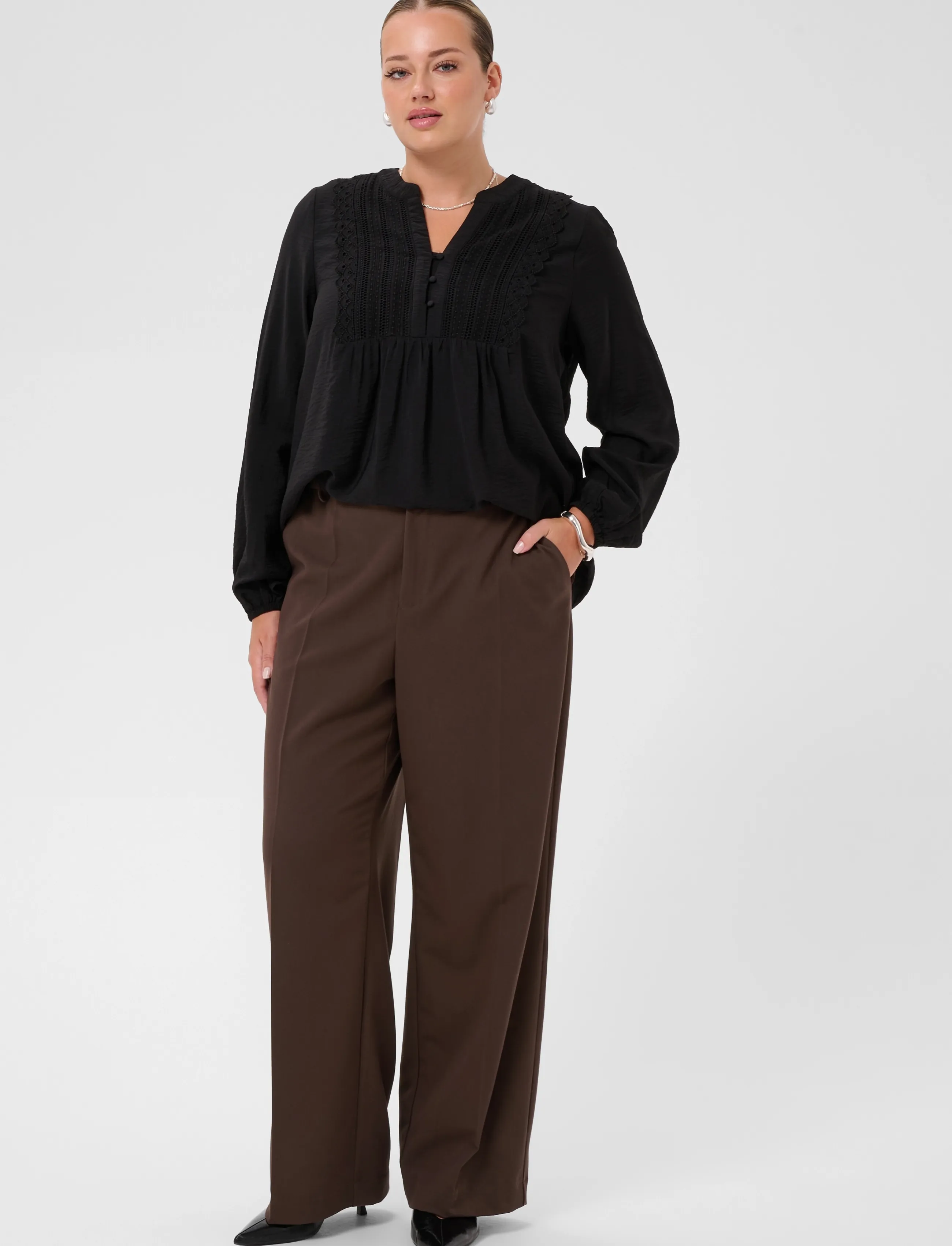 Kaffe Curve - KCsakira Pants - coffee bean - 2