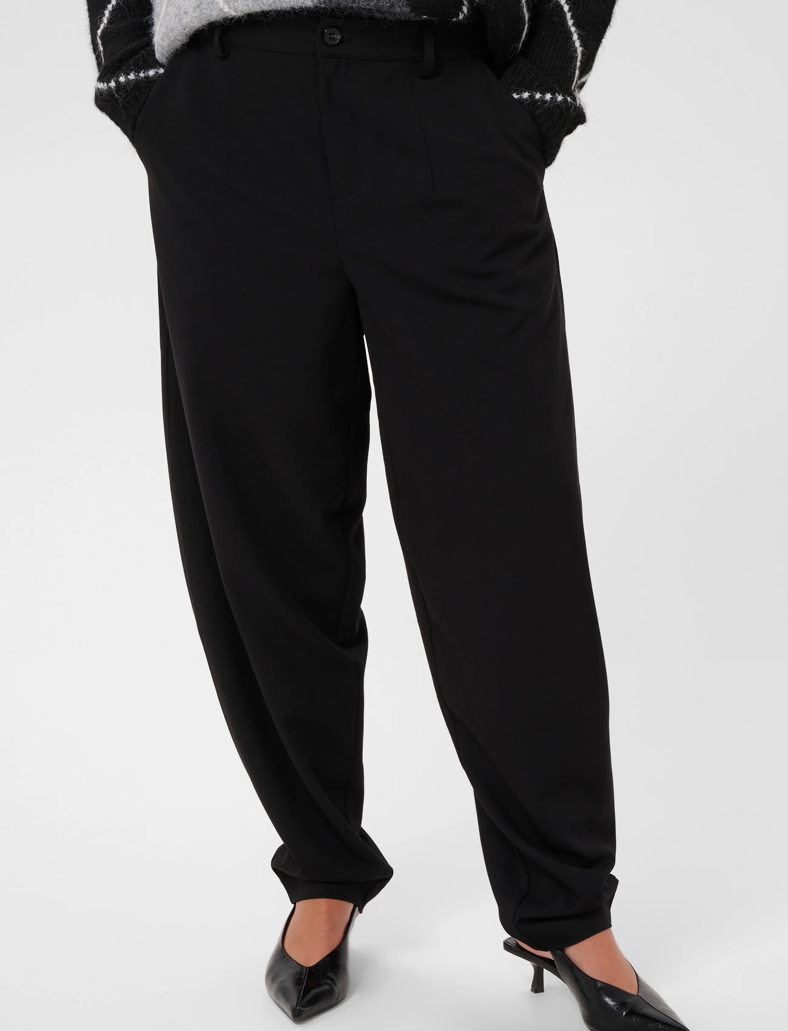 Kaffe Curve - KCsakira Barrel Pants - barrel-bukser - black deep - 2