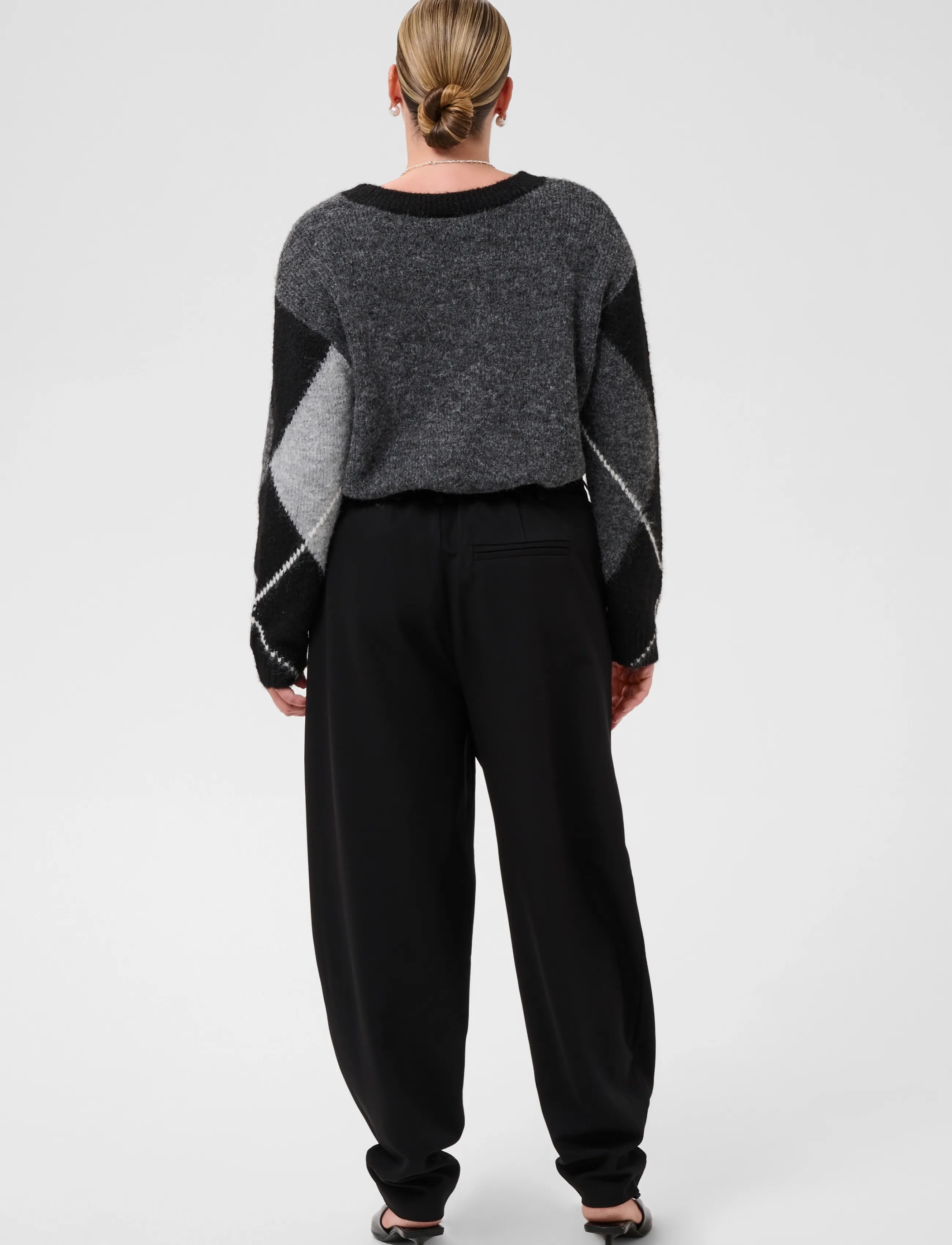 Kaffe Curve - KCsakira Barrel Pants - barrel-bukser - black deep - 4