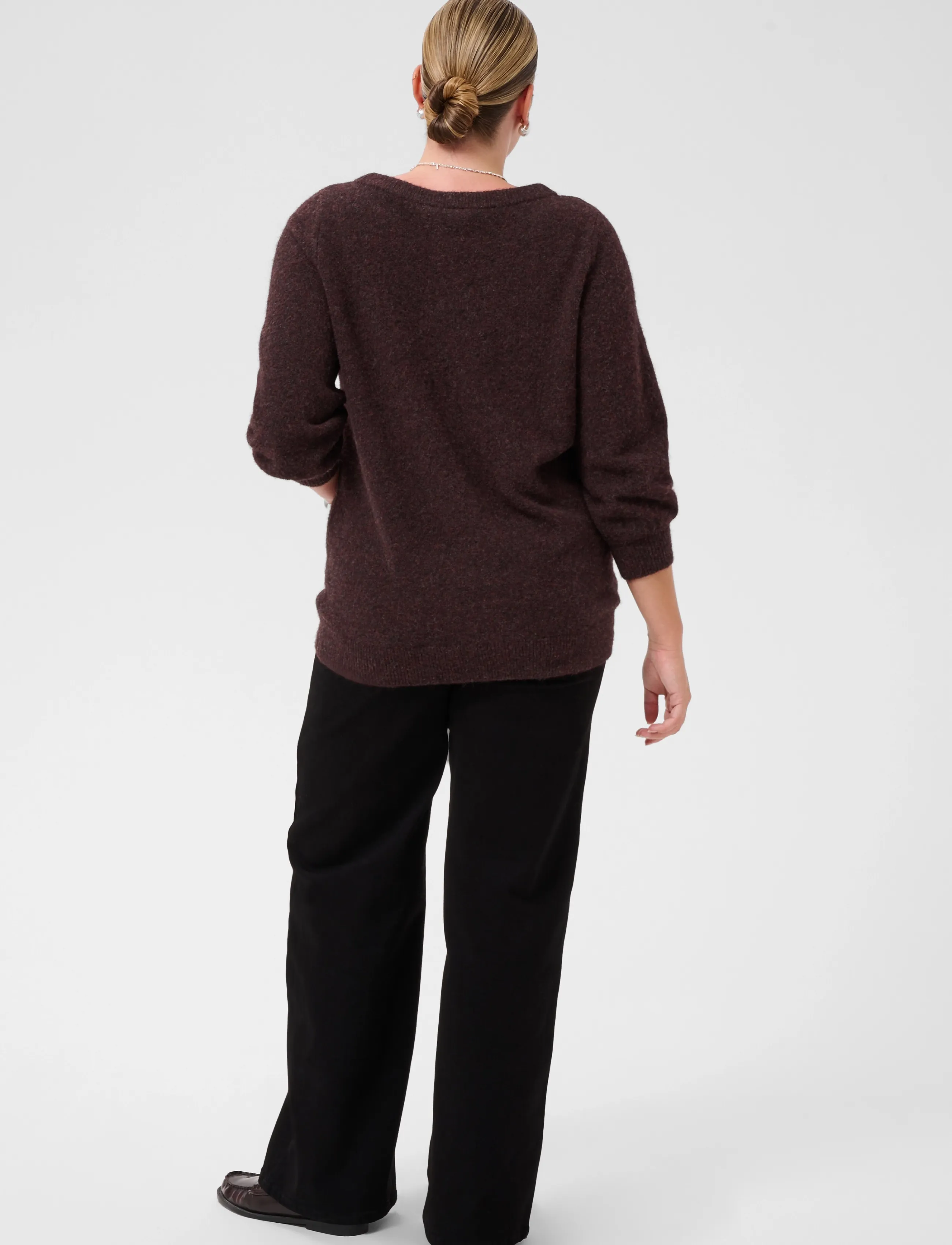 Kaffe Curve - KCselia Pullover - fudge melange - 3