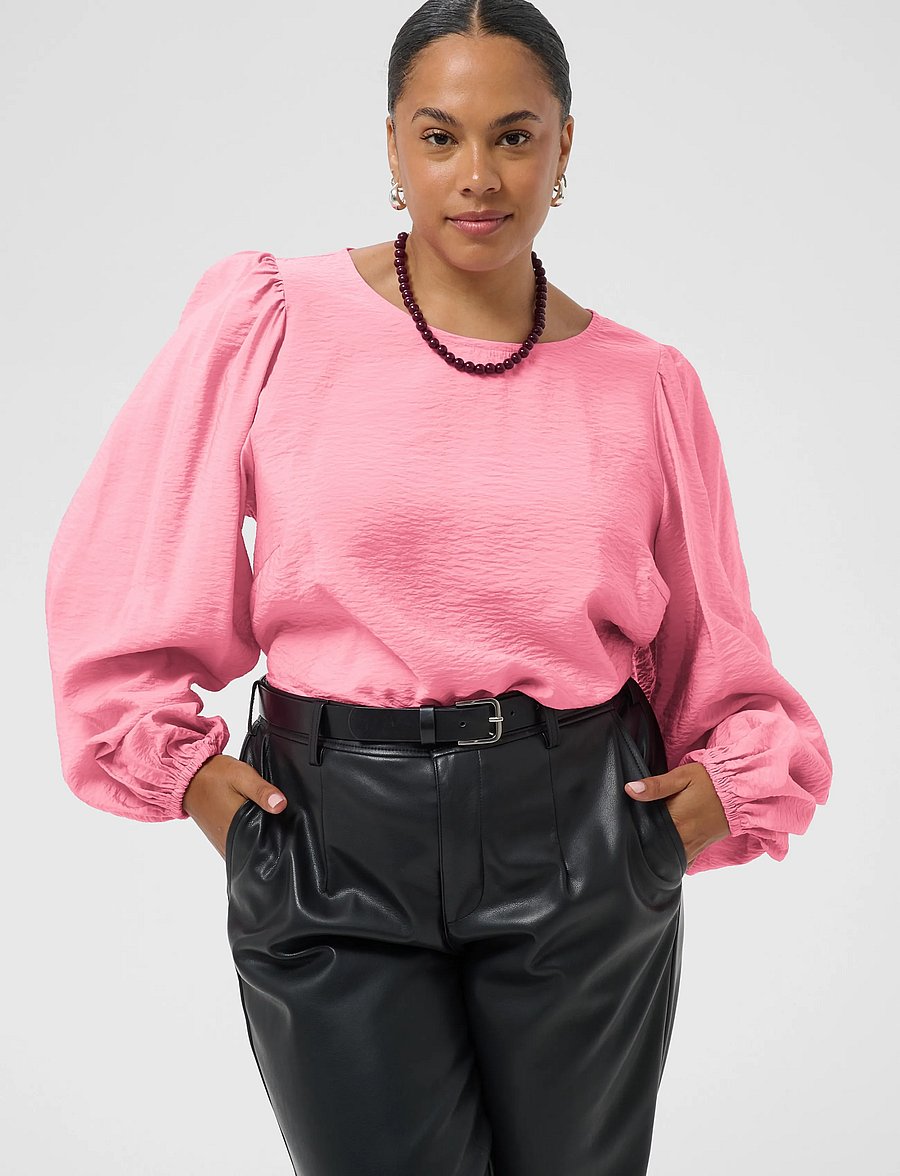 Kaffe Curve - KCgila Blouse - langærmede bluser - wild rose - 1